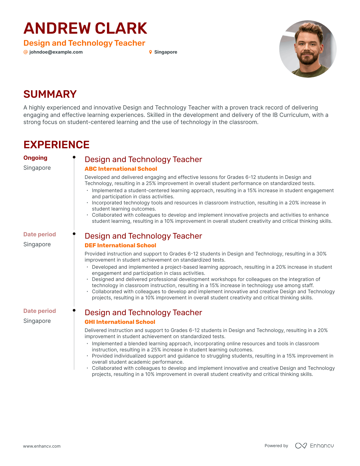 5 Technology Teacher Resume Examples & Guide For 2024