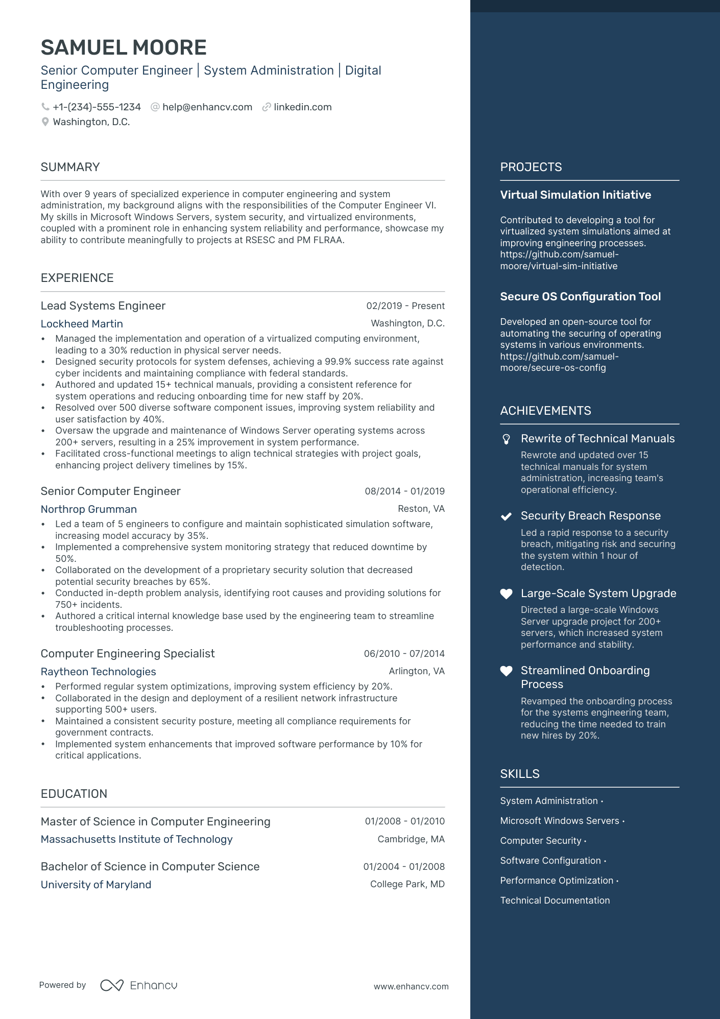 5 Computer Engineer Resume Examples & Guide For 2024