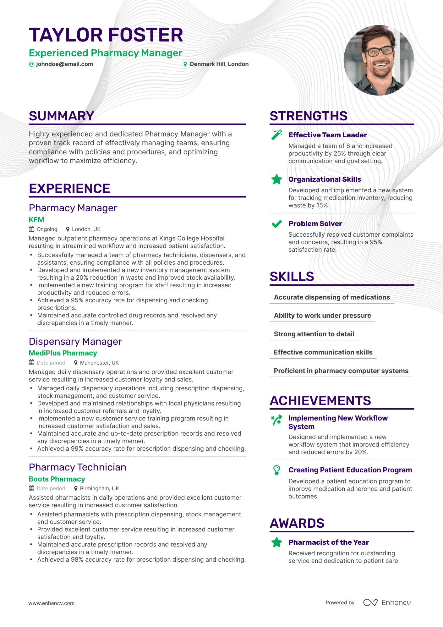 5 Pharmacy Manager Resume Examples & Guide for 2024