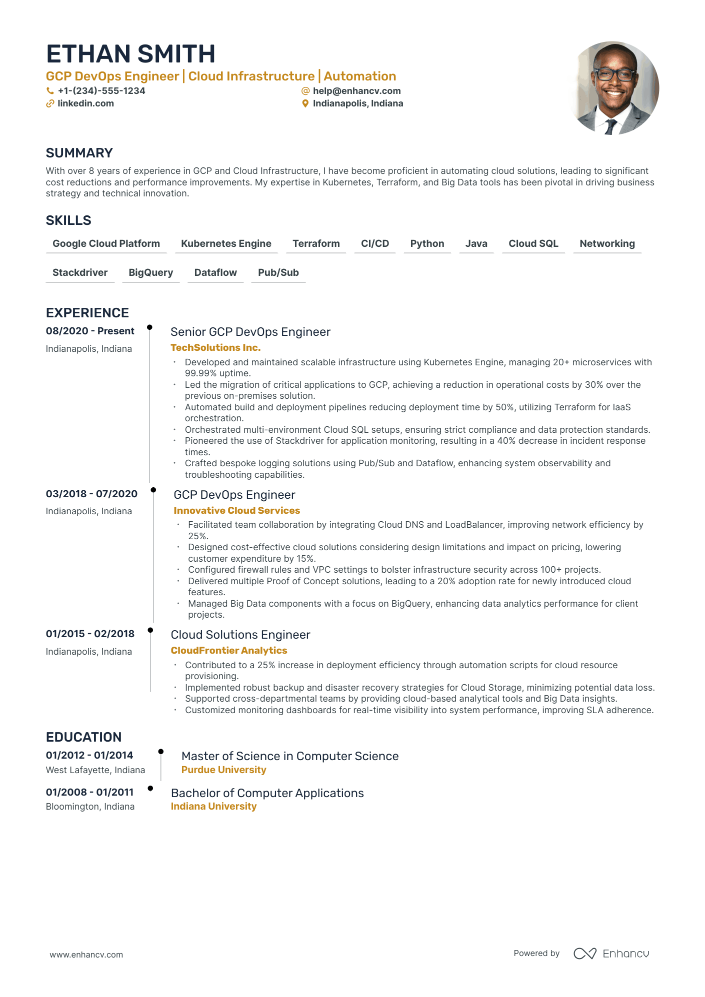 5 GCP Devops Engineer Resume Examples & Guide for 2024