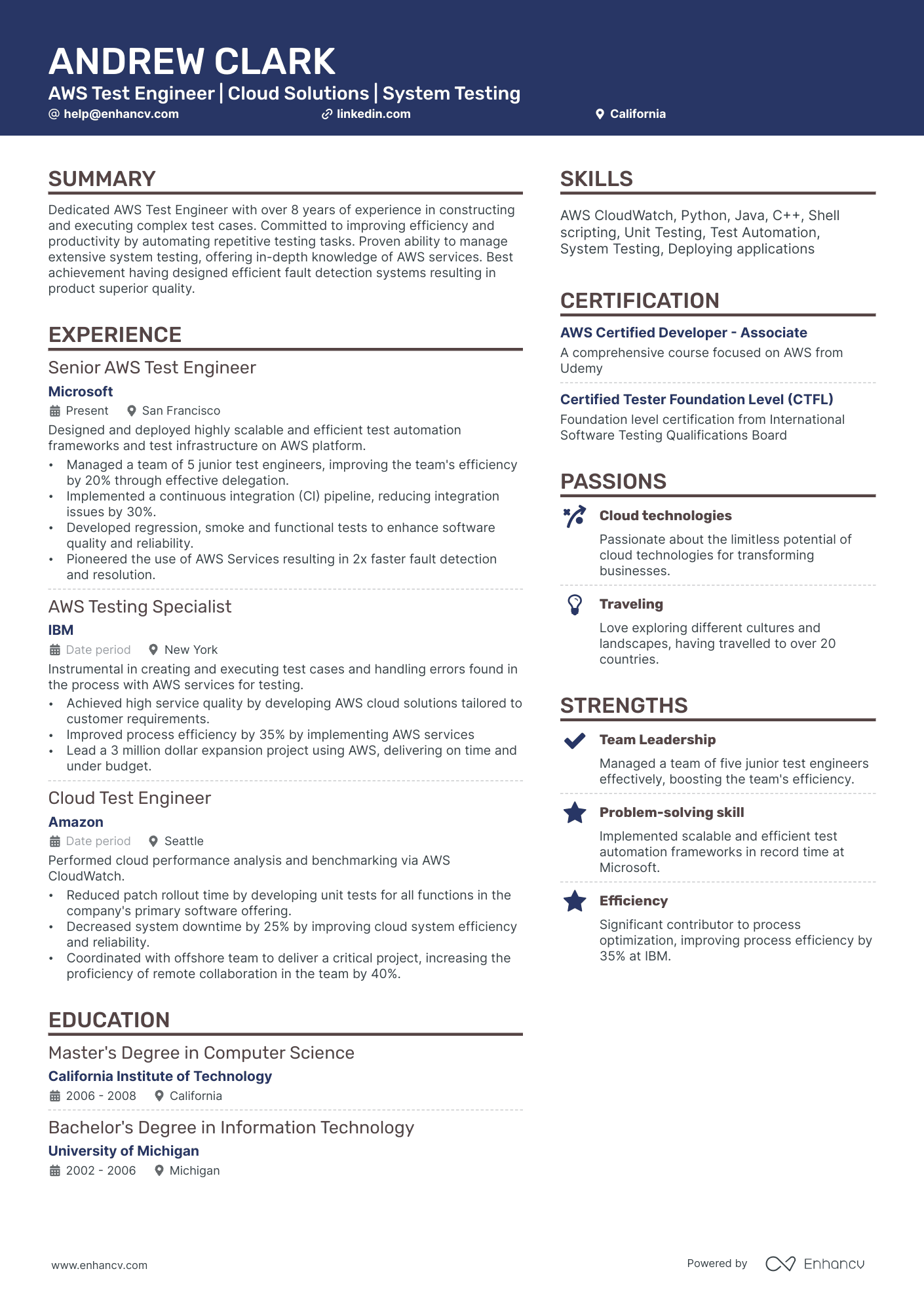 10 AWS Testing Resume Examples Guide For 2025 10 aws testing resume examples guide for 2025