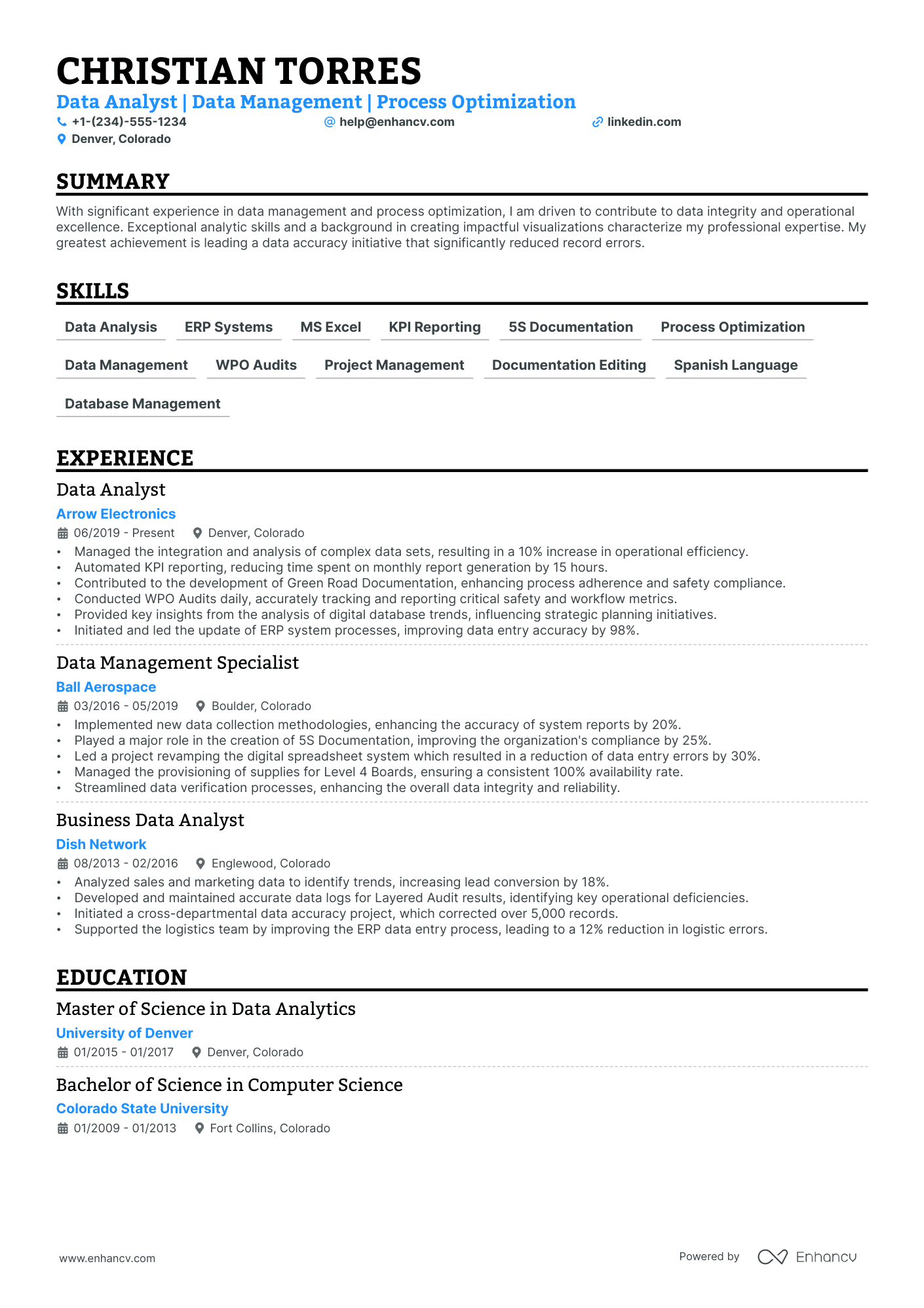 5 Data Entry Analyst Resume Examples & Guide for 2024