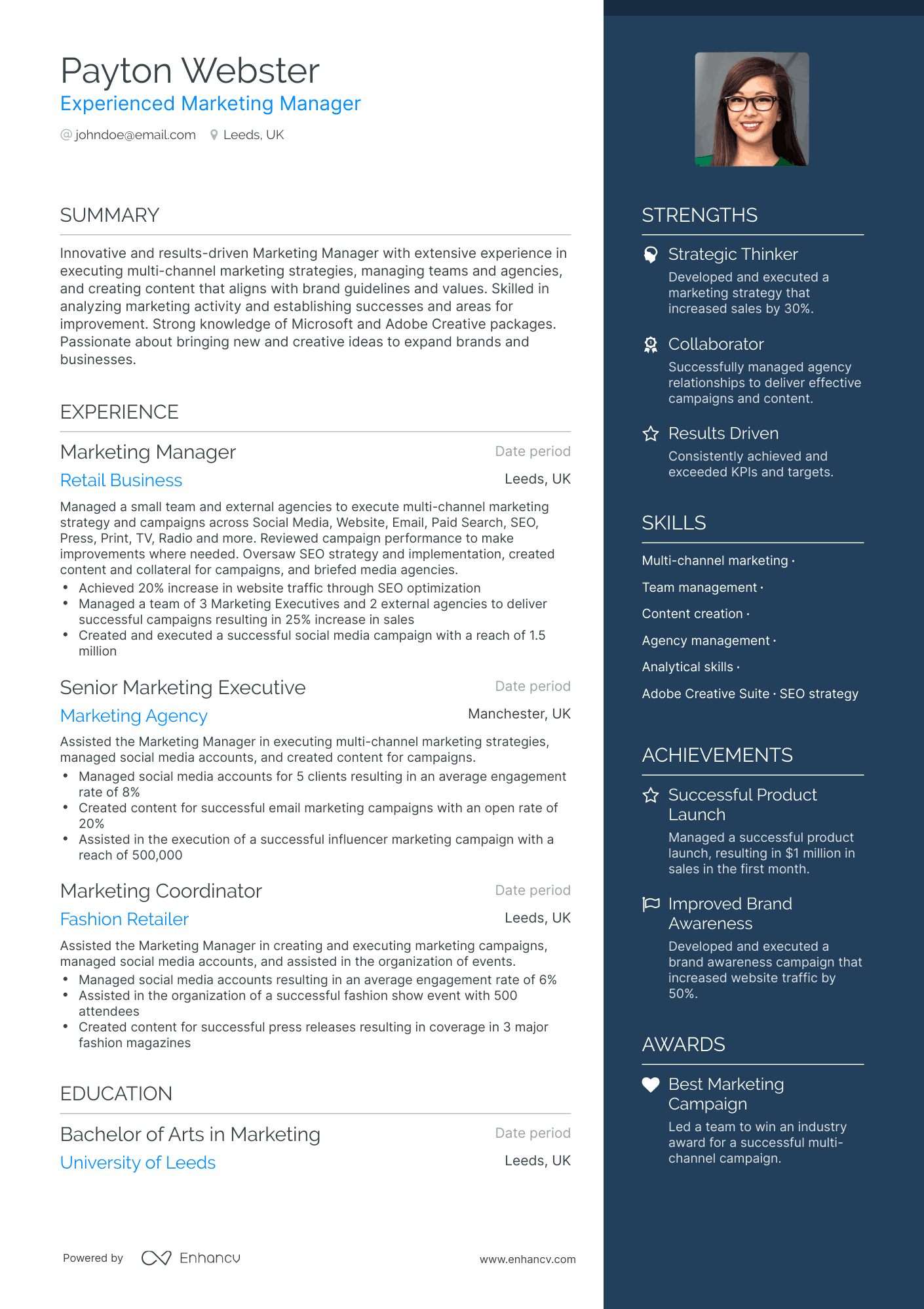 5 Channel Marketing Manager Resume Examples & Guide for 2023