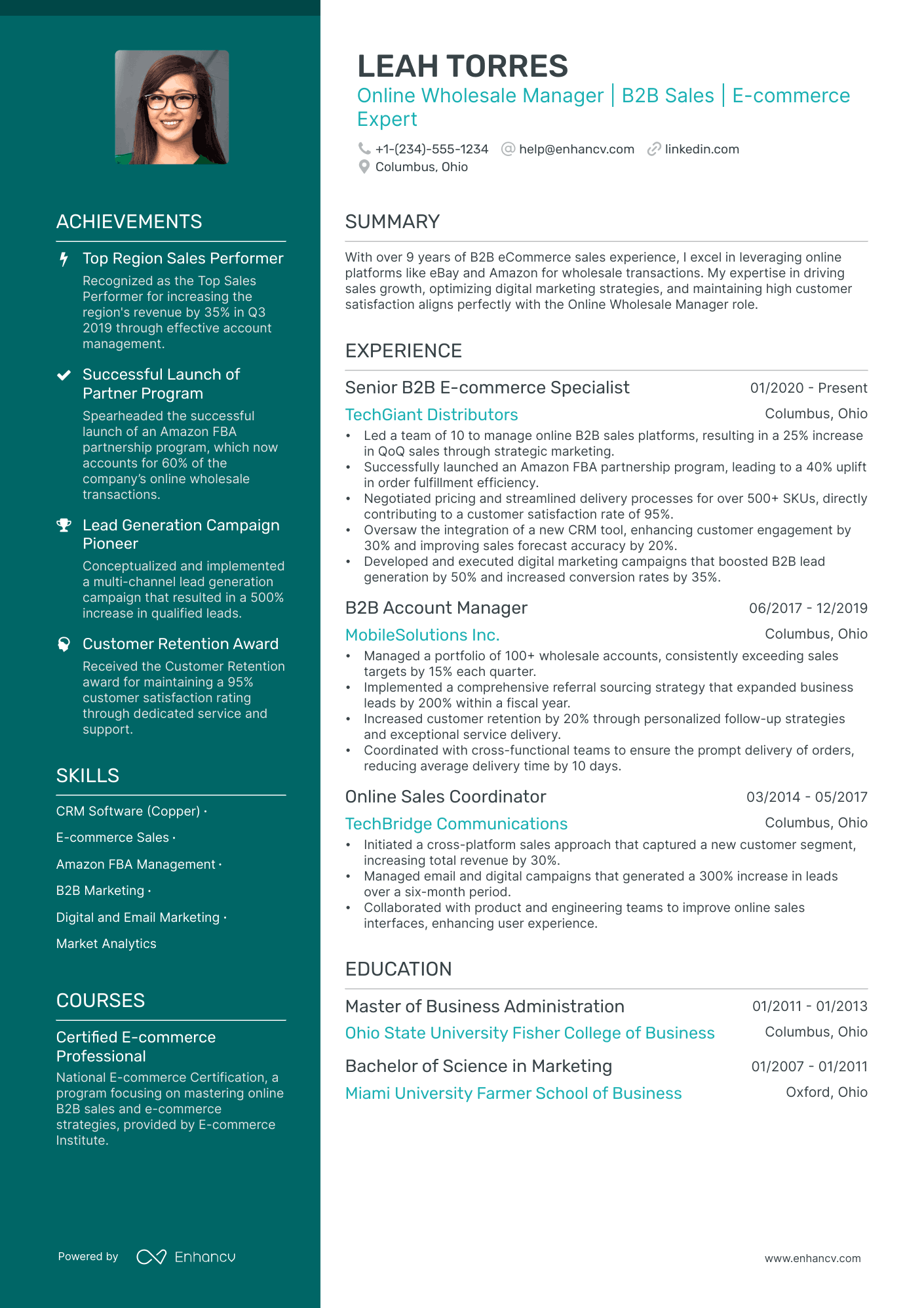 5 Wholesale Manager Resume Examples & Guide for 2024