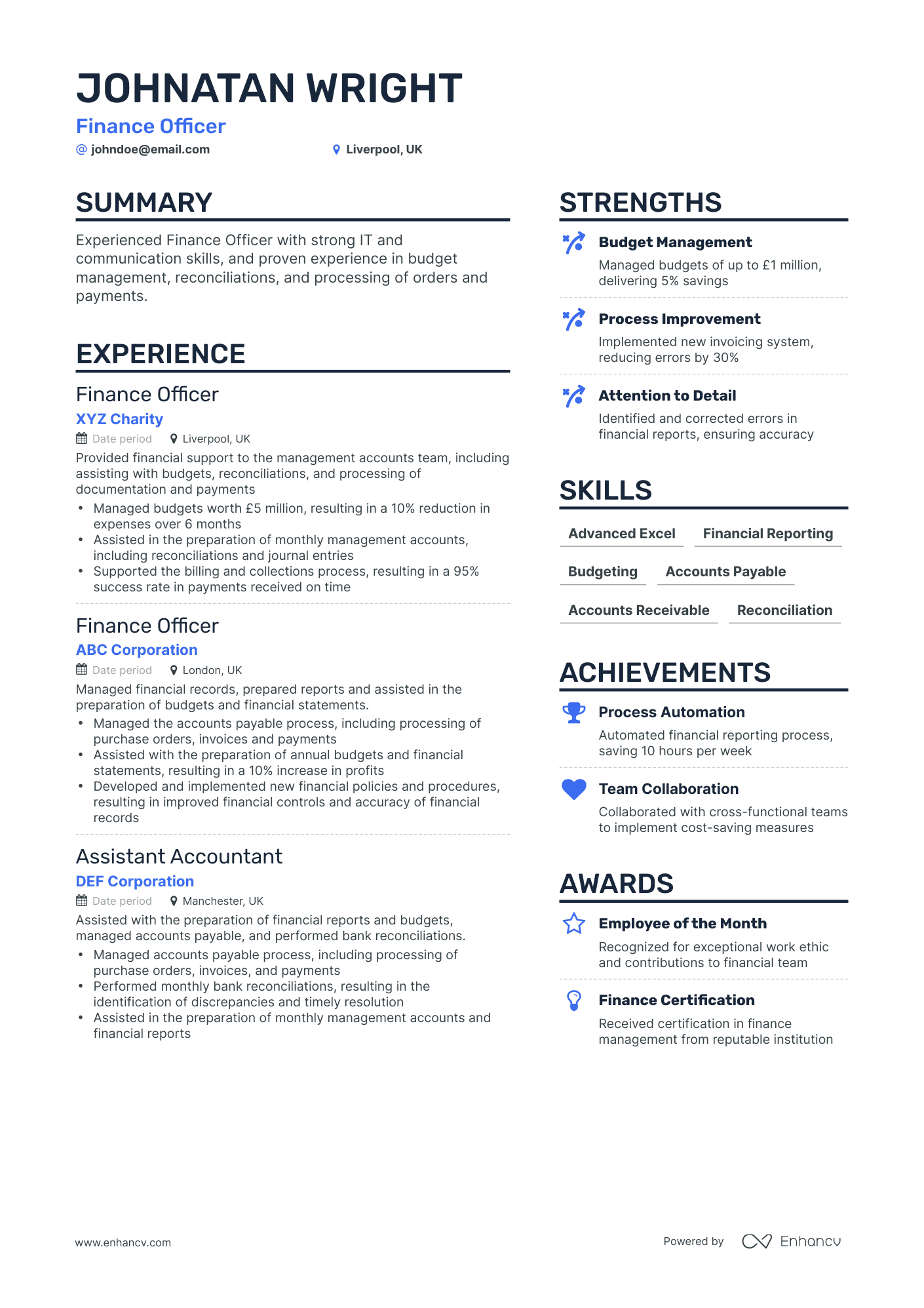 13 Finance Manager Resume Examples & Guide for 2024