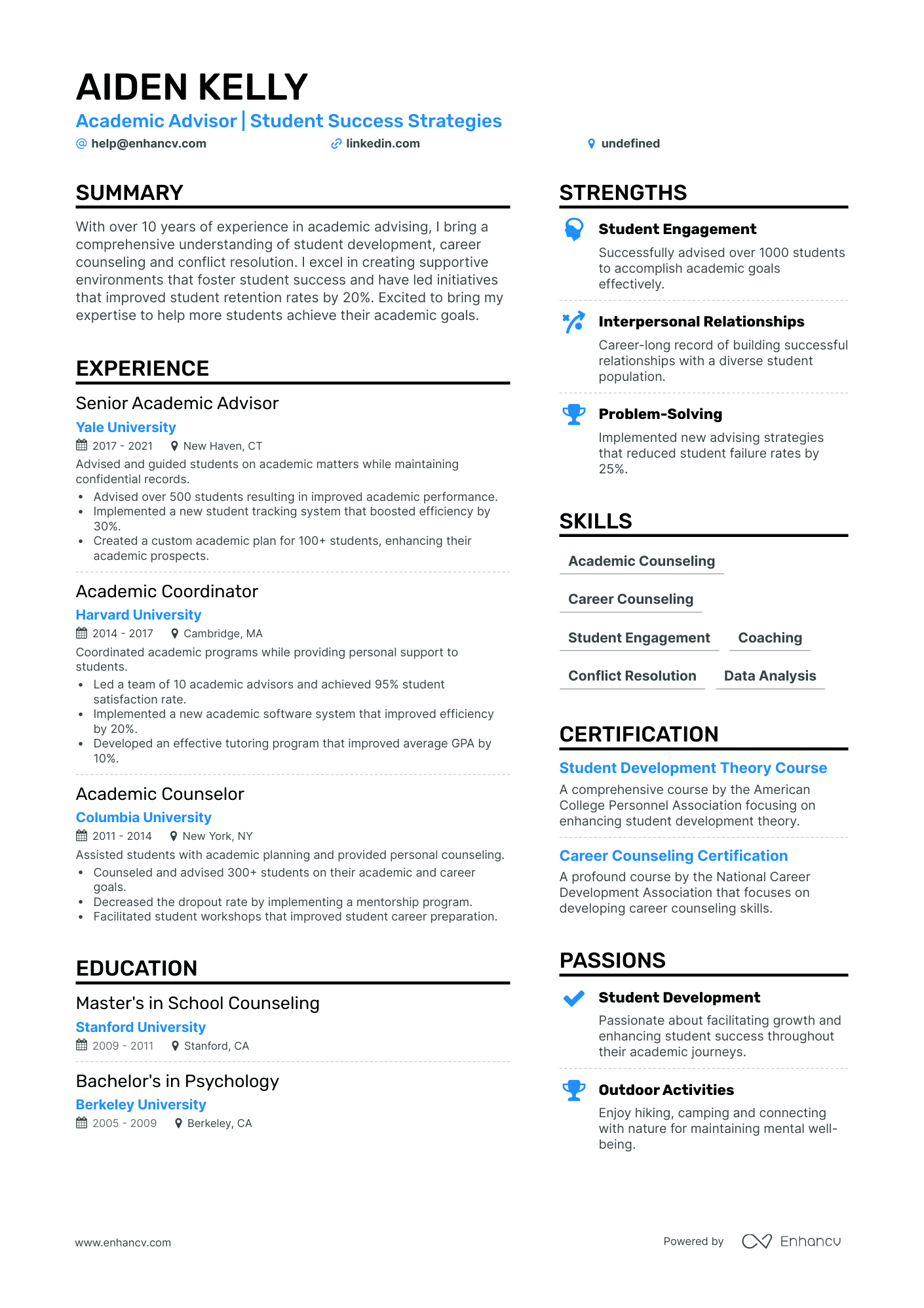 8 Academic Resume Examples & Guide for 2024