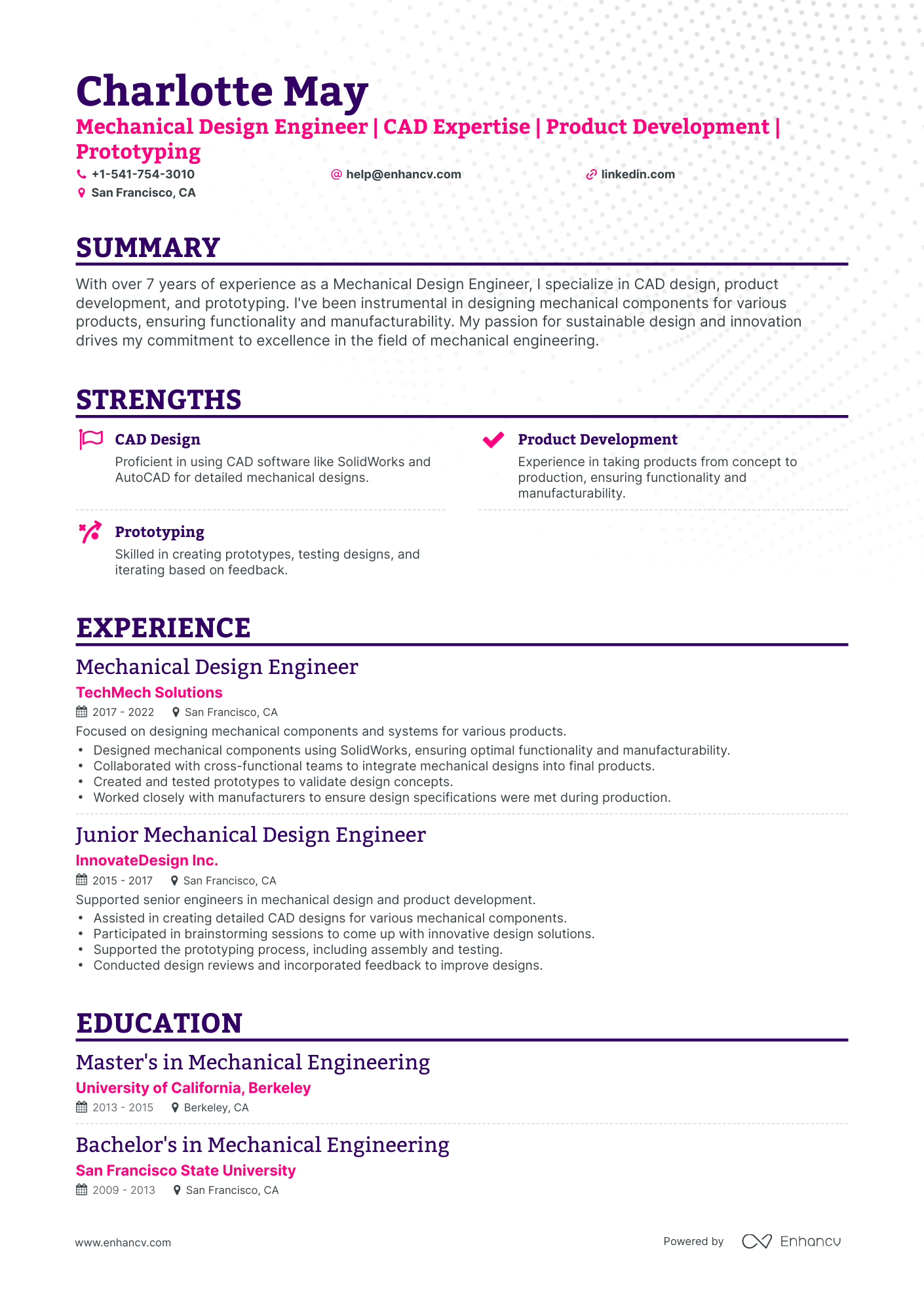 5 Mechanical Design Engineer Resume Examples & Guide For 2024