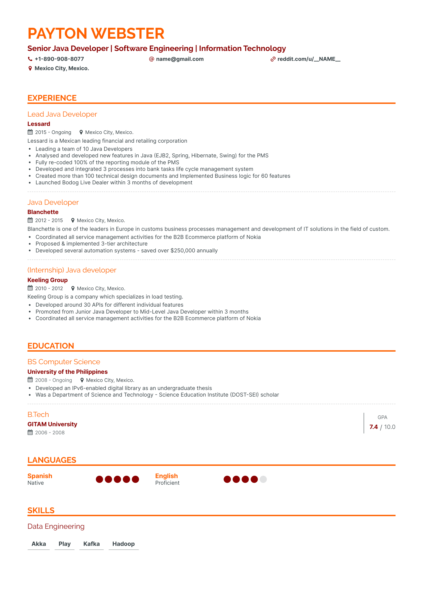 5 Junior Java Developer Resume Examples & Guide for 2023