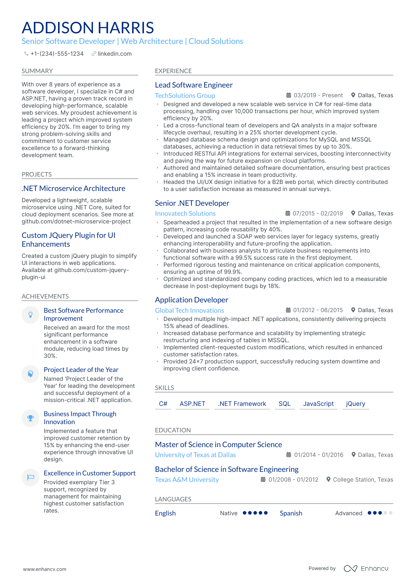 5 Junior Web Developer Resume Examples & Guide for 2024