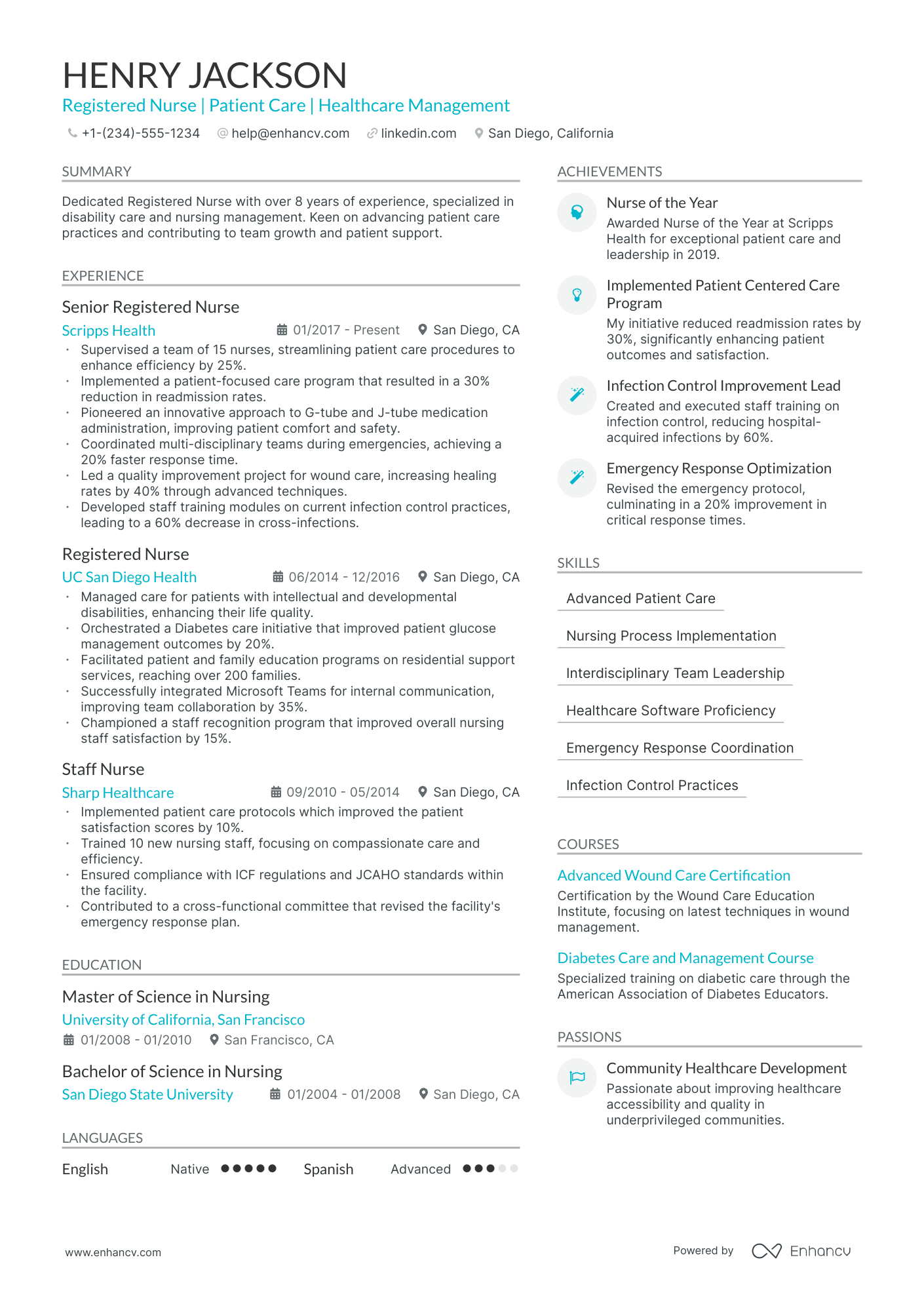 5 Head Nurse Resume Examples & Guide for 2024