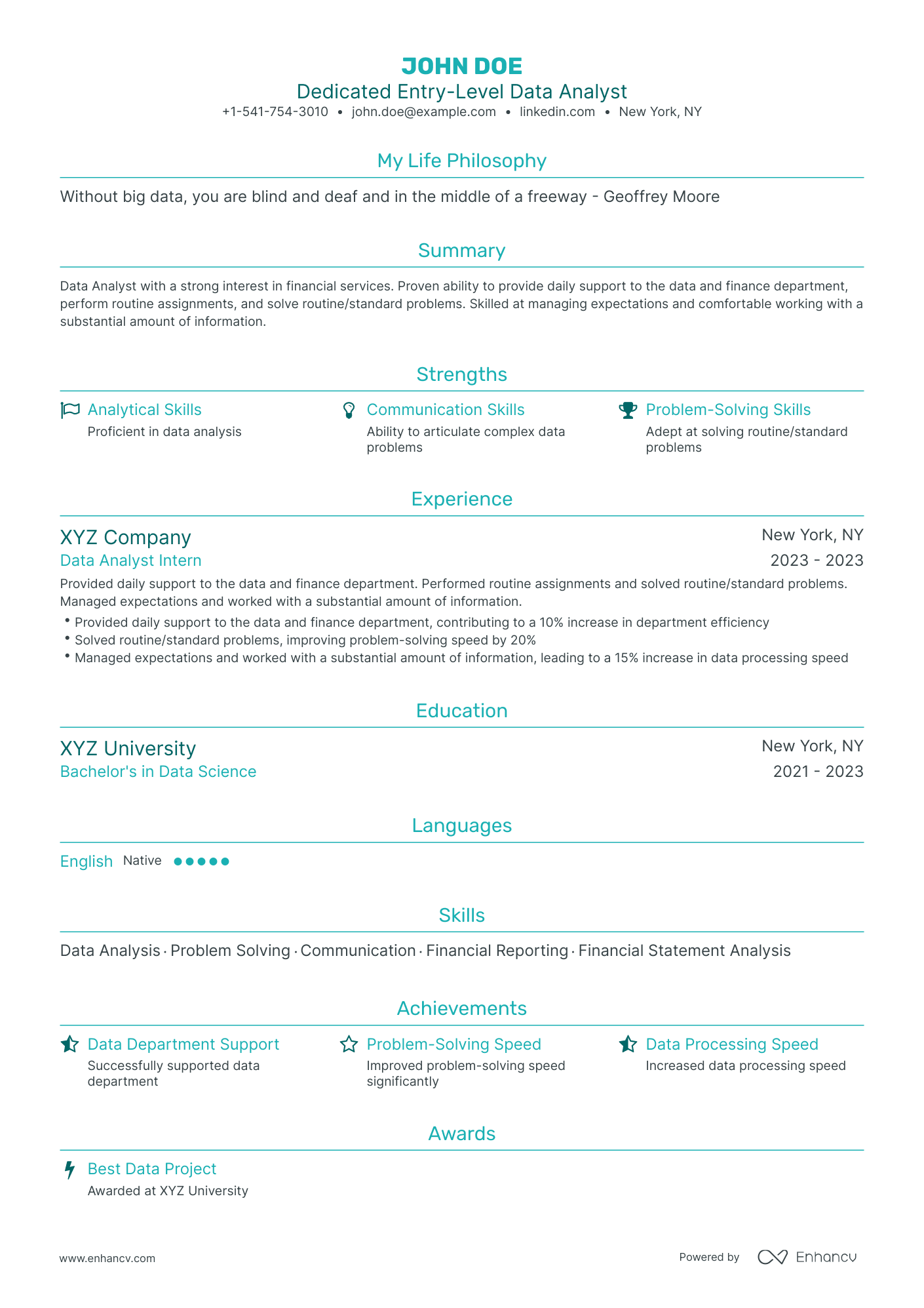 5 Entry-Level Data Analyst Resume Examples & Guide for 2024