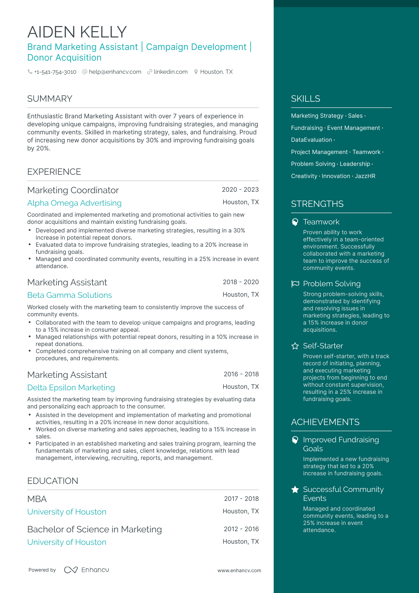 5 Marketing Assistant Resume Examples & Guide for 2024