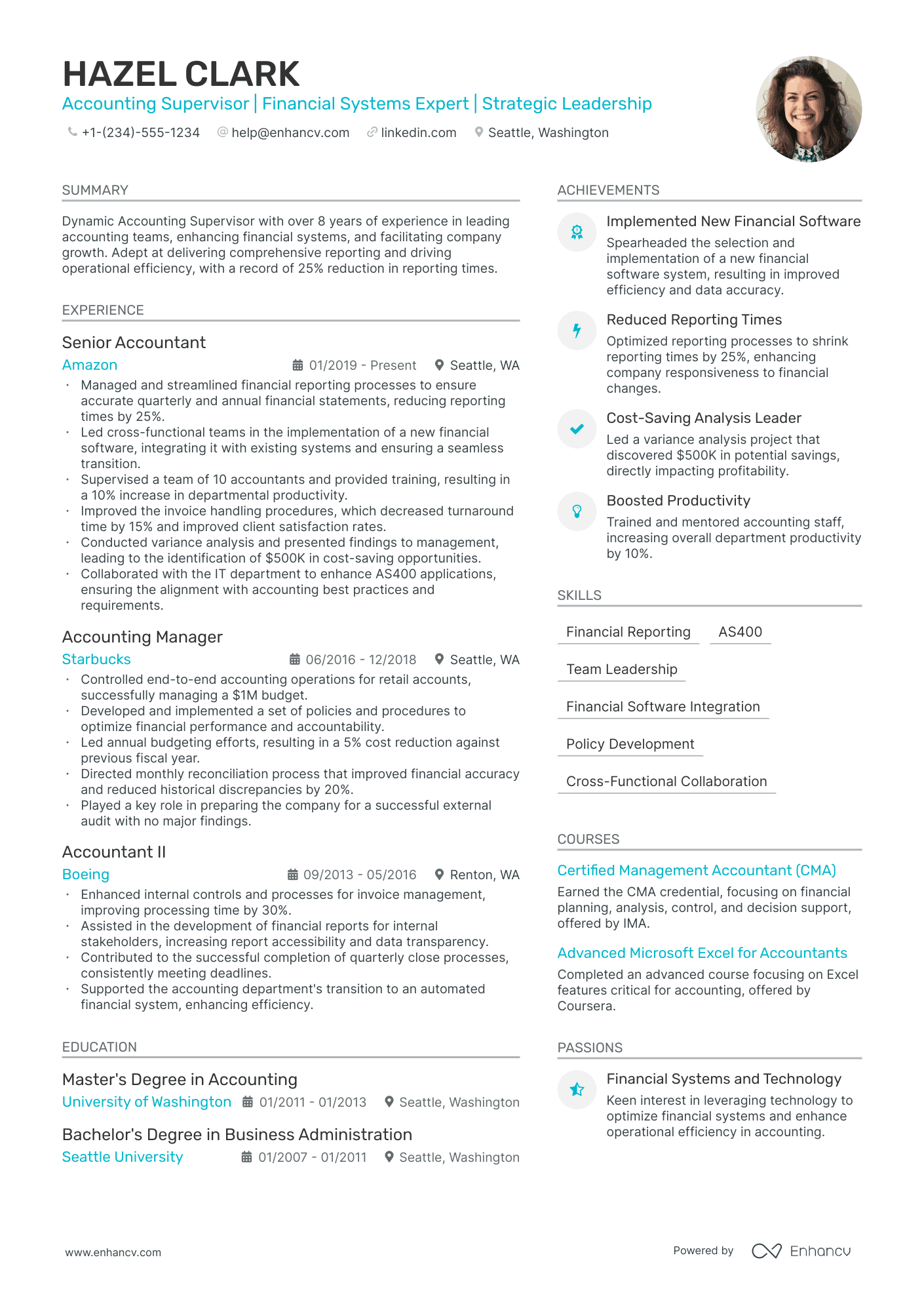 5 Accounting Supervisor Resume Examples & Guide for 2024