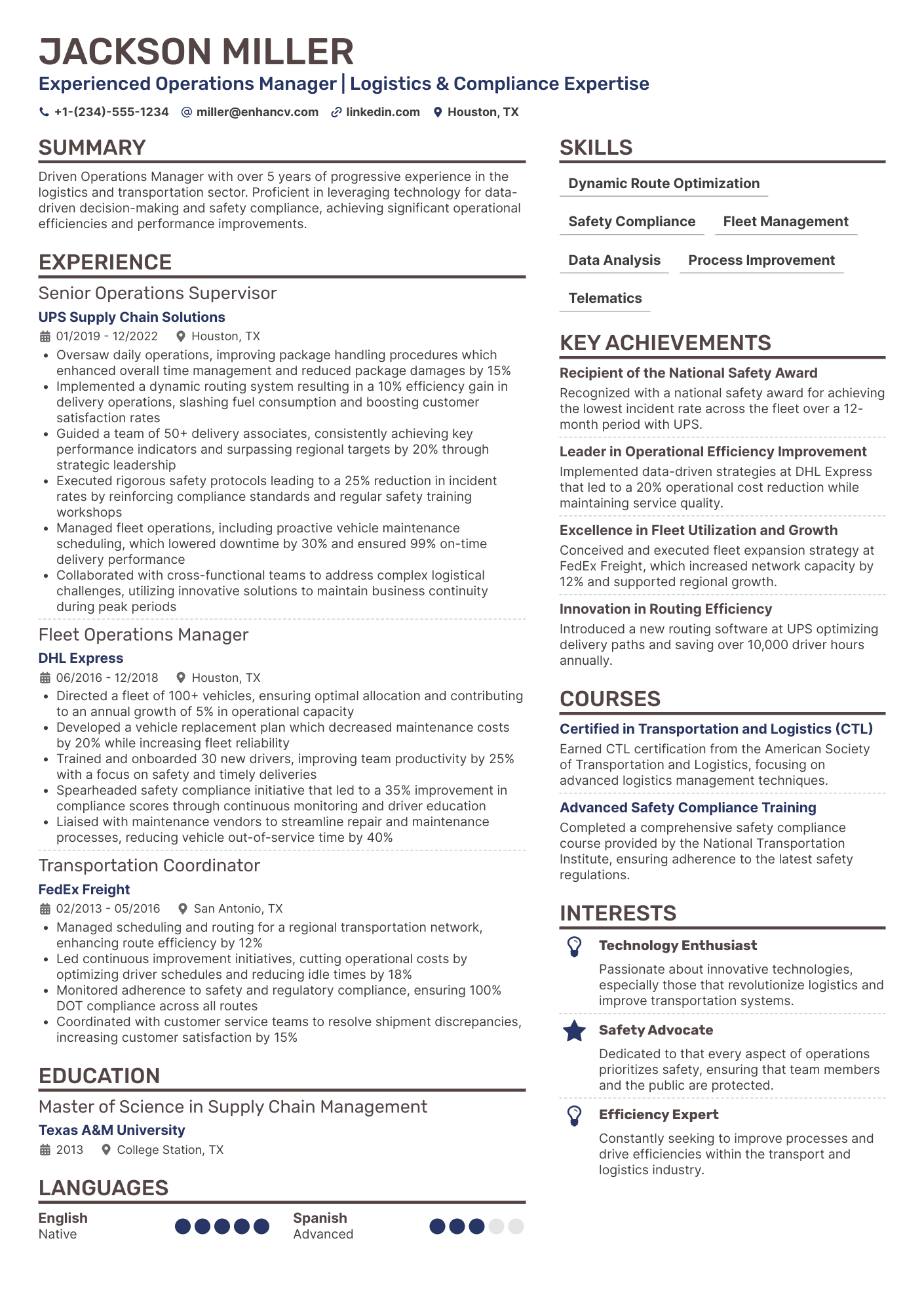 25 Operations Manager Resume Examples & Guide for 2026