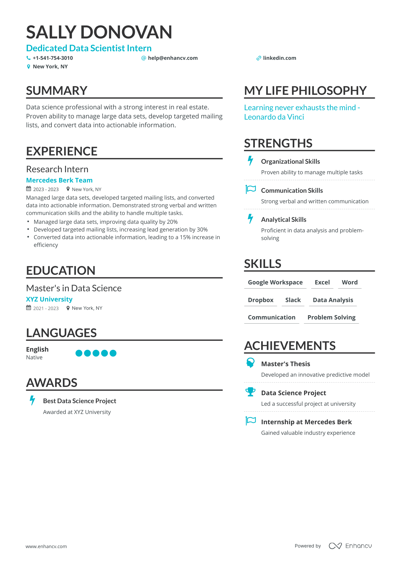 5 Intern Resume Examples & Guide for 2024