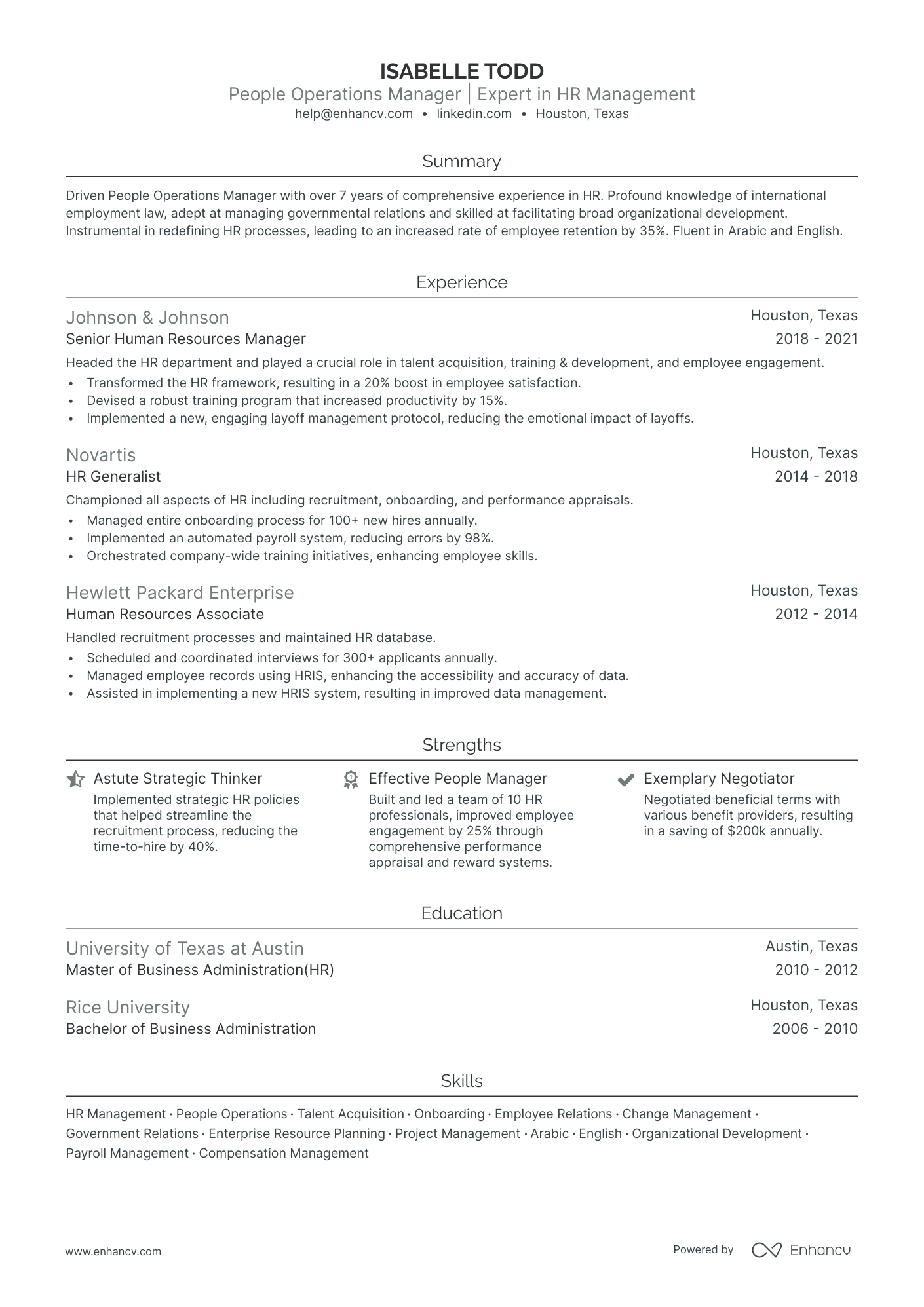 5 People Operations Manager Resume Examples & Guide for 2024