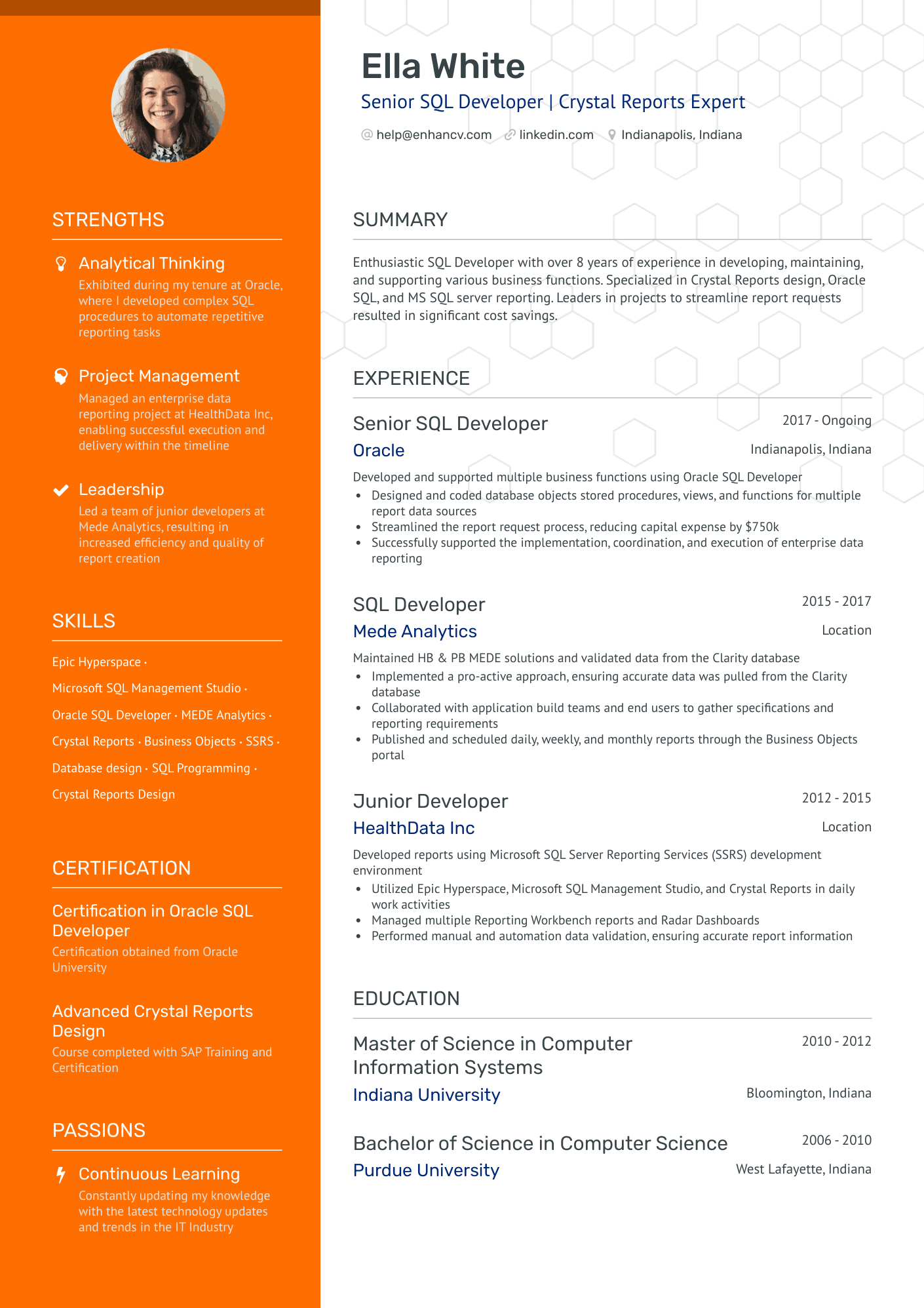 11 SQL Developer Resume Examples & Guide for 2024