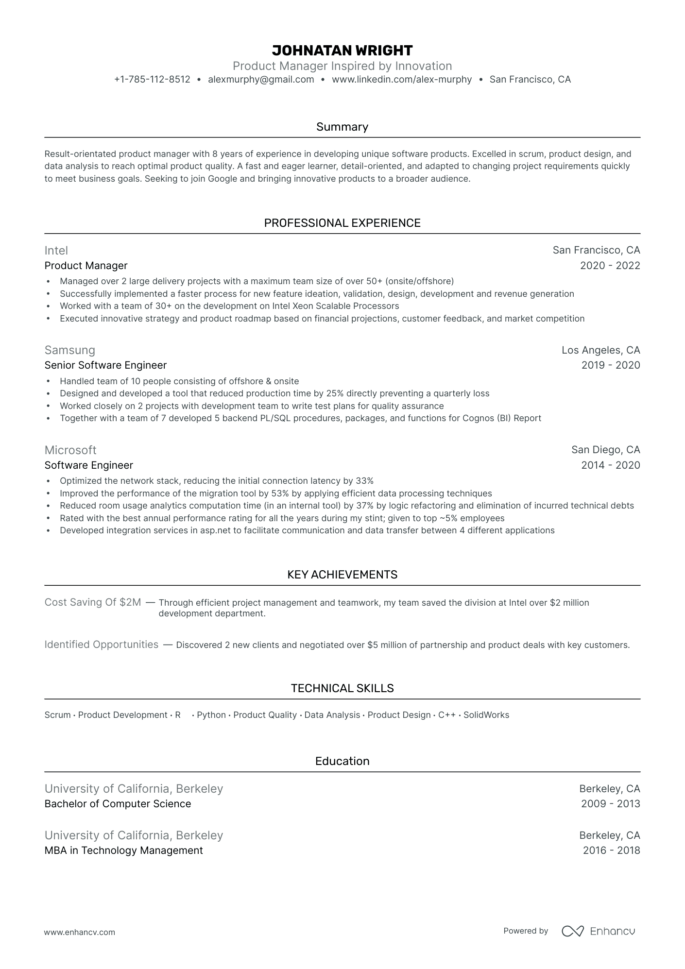 5 Google Resume Examples & Guide for 2024