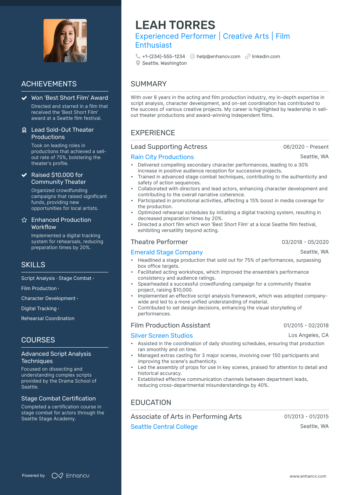 5 Background Actor Resume Examples & Guide for 2024