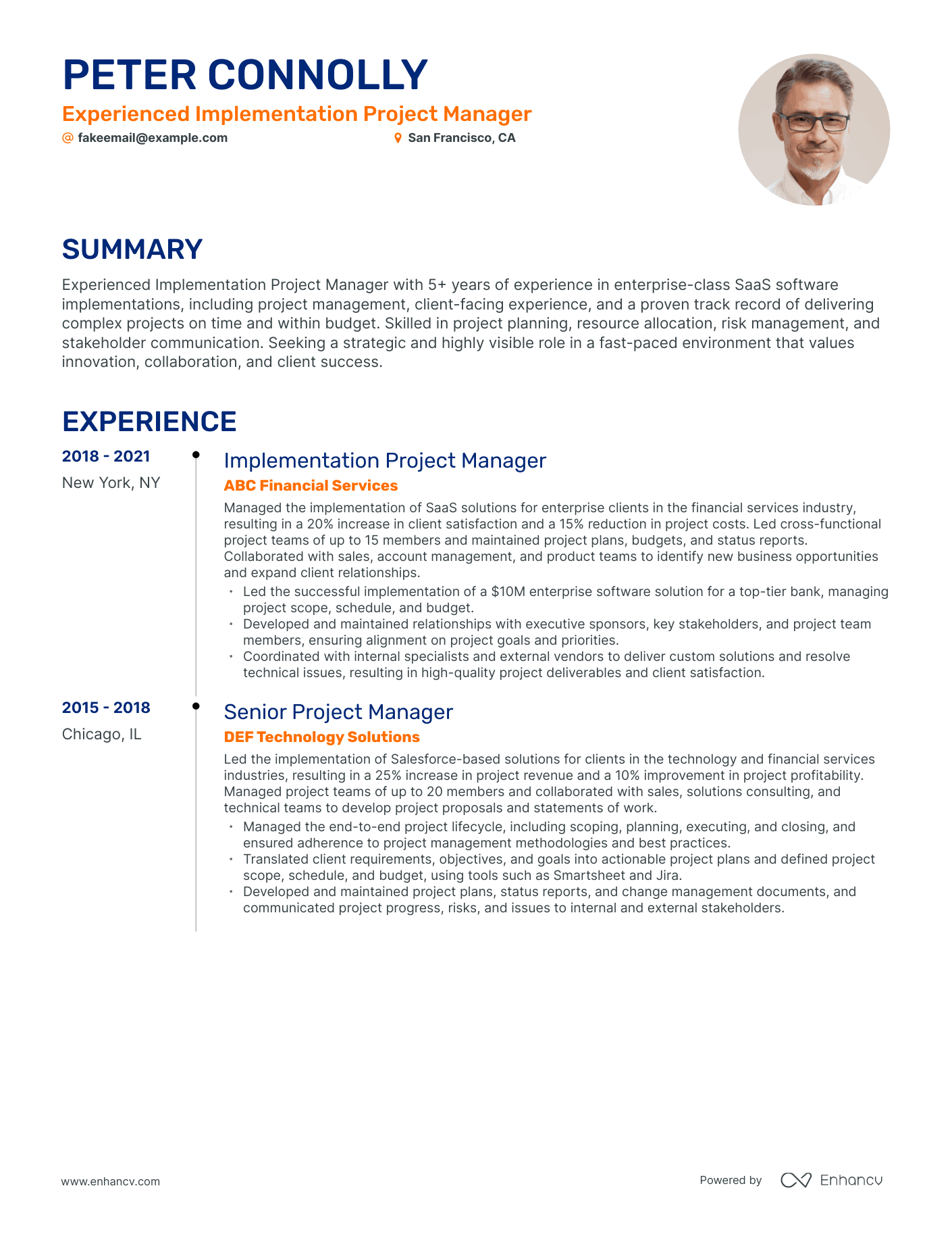 5 Implementation Project Manager Resume Examples & Guide for 2024