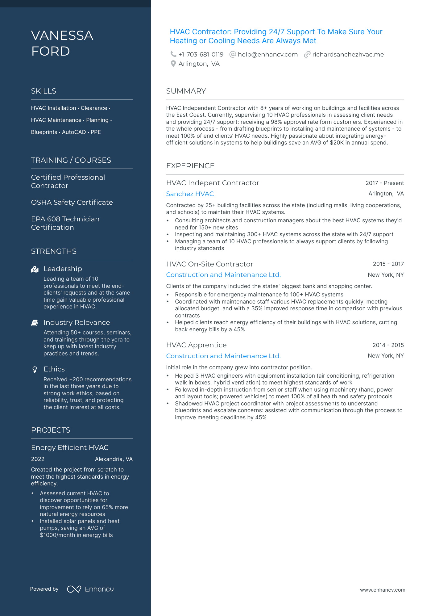 5 Contractor Resume Examples & Guide for 2024