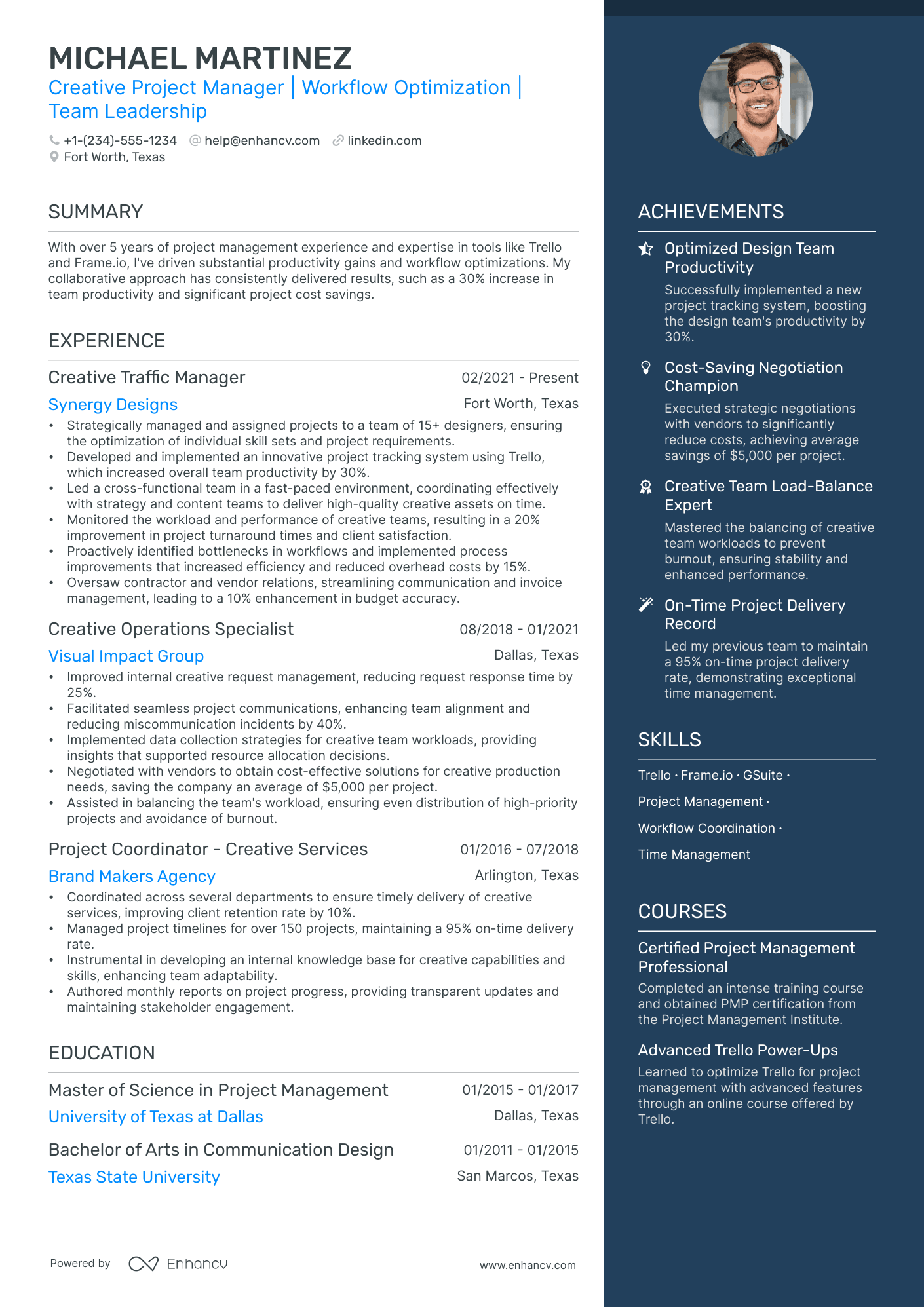 5 Traffic Manager Resume Examples & Guide for 2024