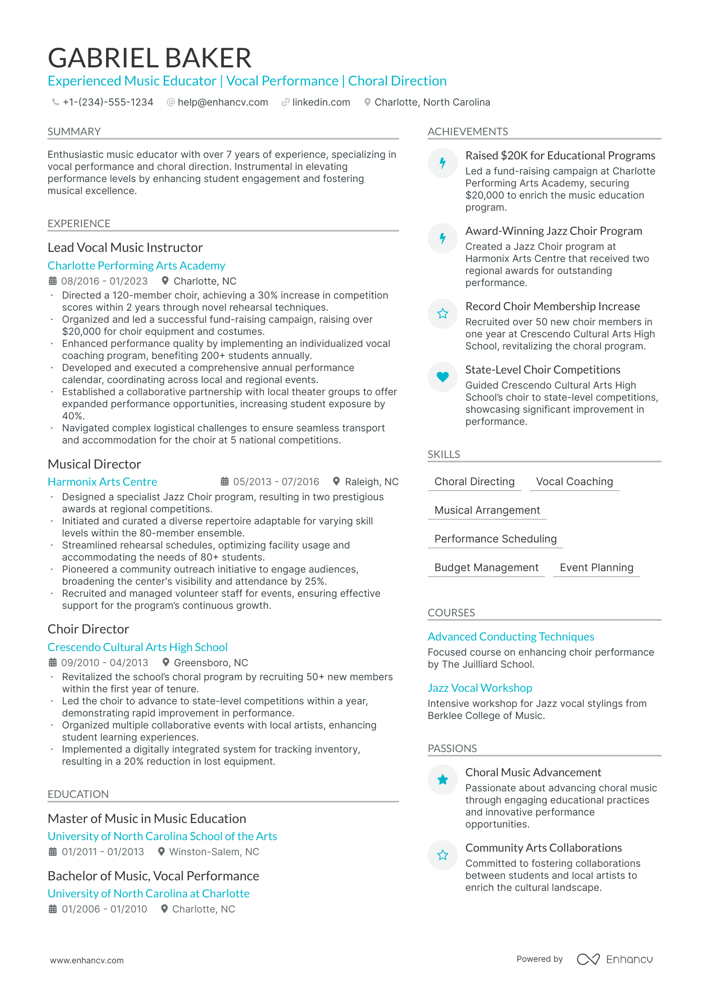 5 Music Director Resume Examples & Guide for 2024