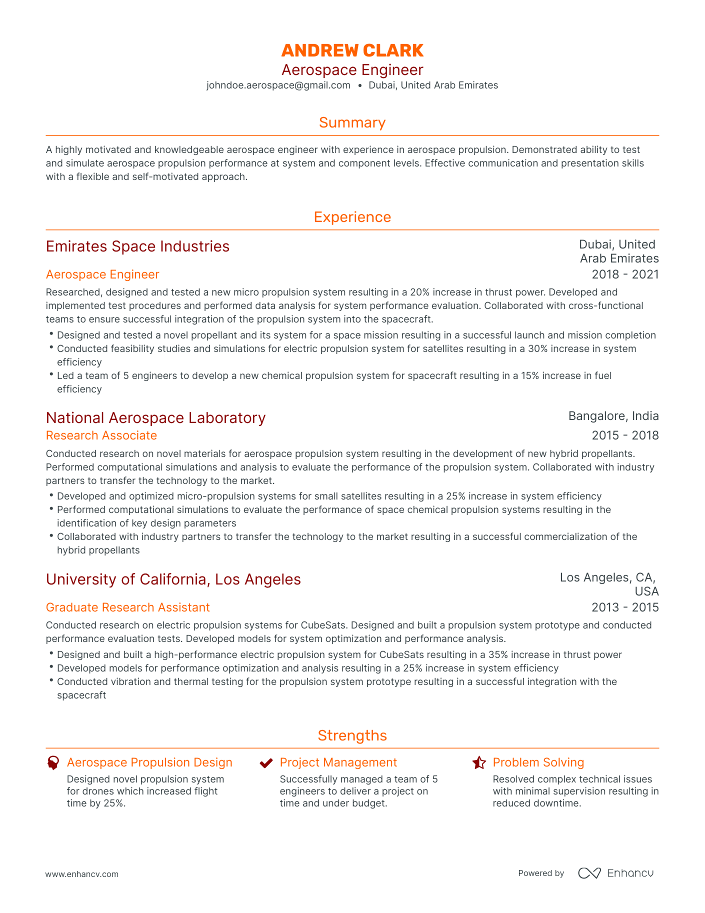 5 Aerospace Engineering Resume Examples & Guide For 2023