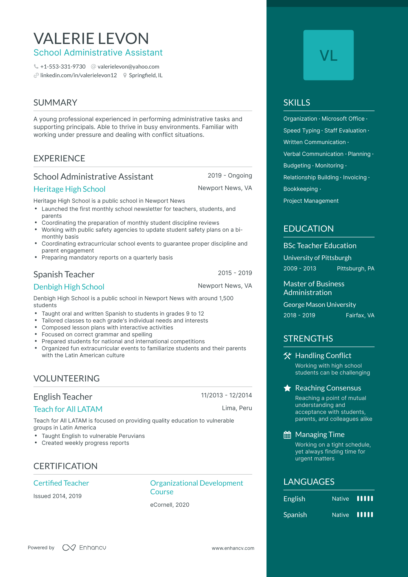 5 School Administrative Assistant Resume Examples & Guide for 2023