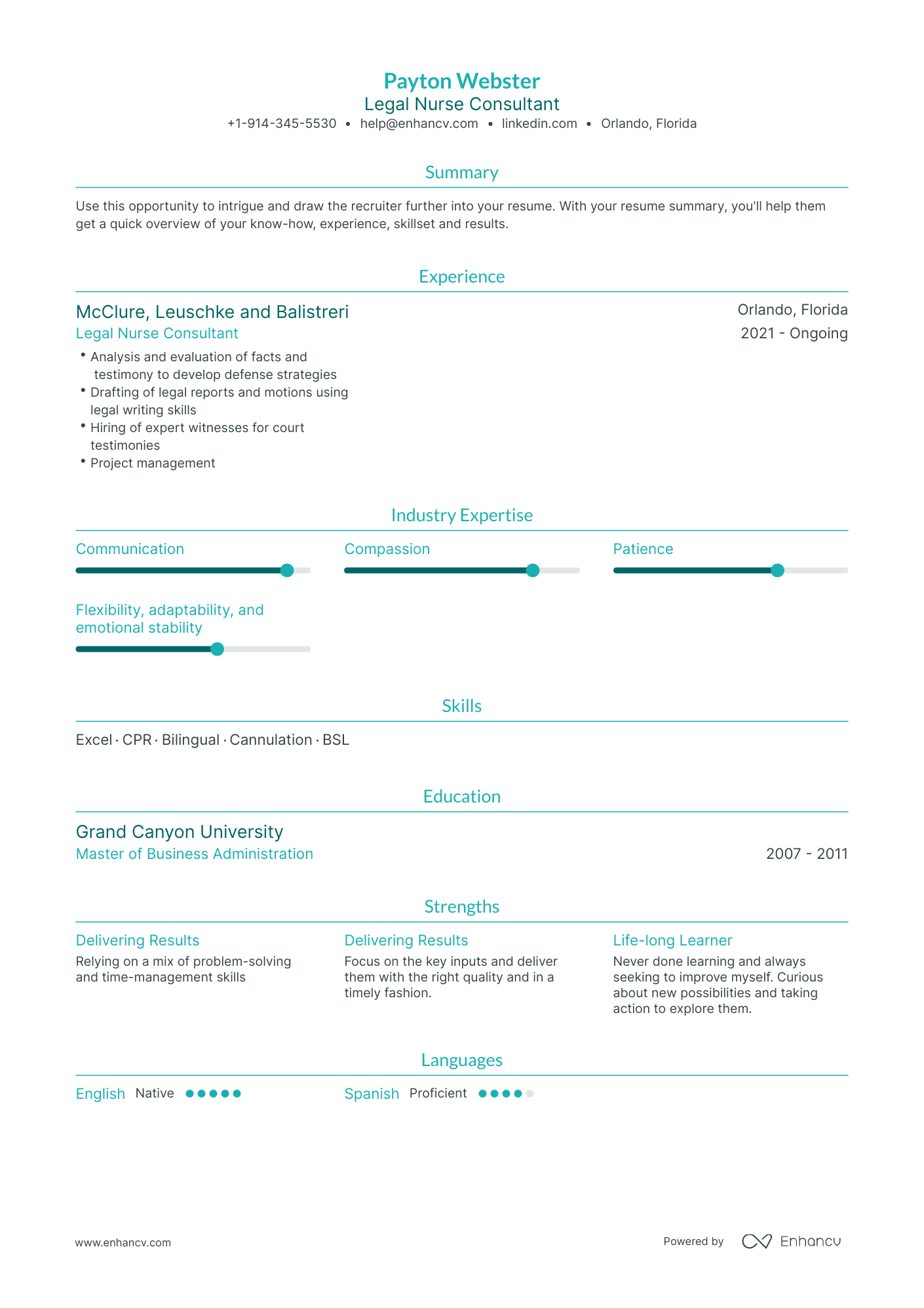 Legal Nurse Consultant Resume Examples & Guide for 2023 (Layout, Skills ...