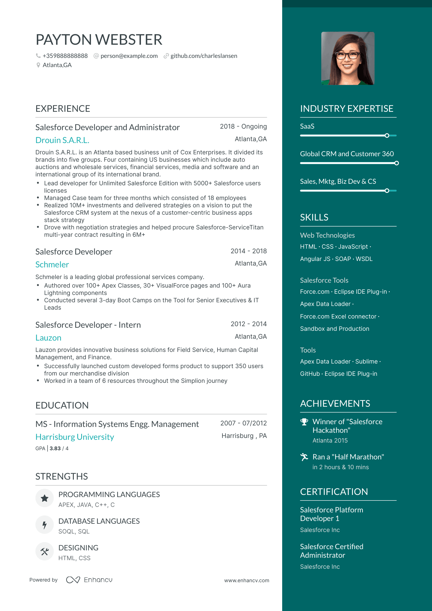 5 Salesforce Developer Resume Examples & Guide for 2024