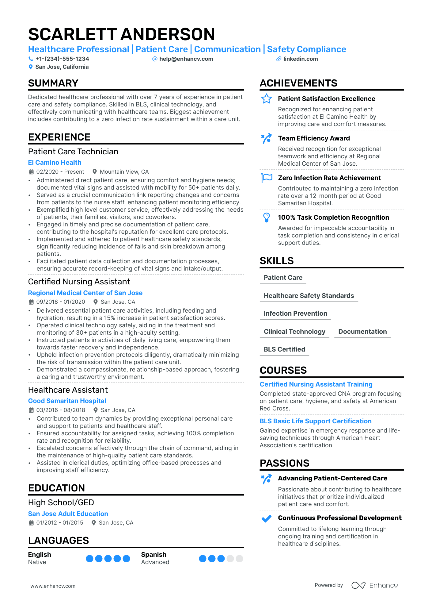 4 Nursing Assistant Resume Examples & Guide for 2024