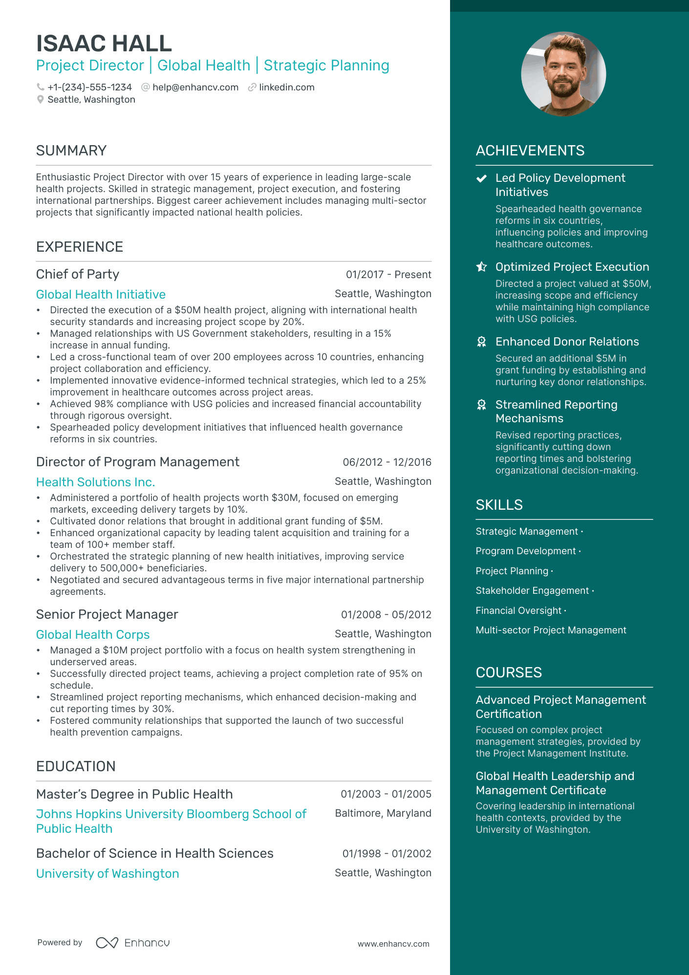 5 Project Director Resume Examples & Guide for 2024