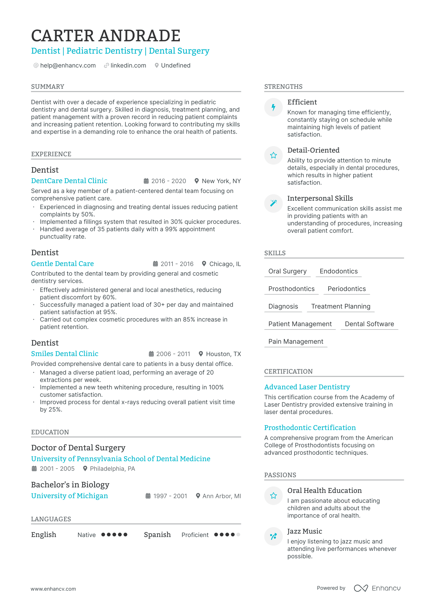 5 New Dentist Resume Examples & Guide for 2024