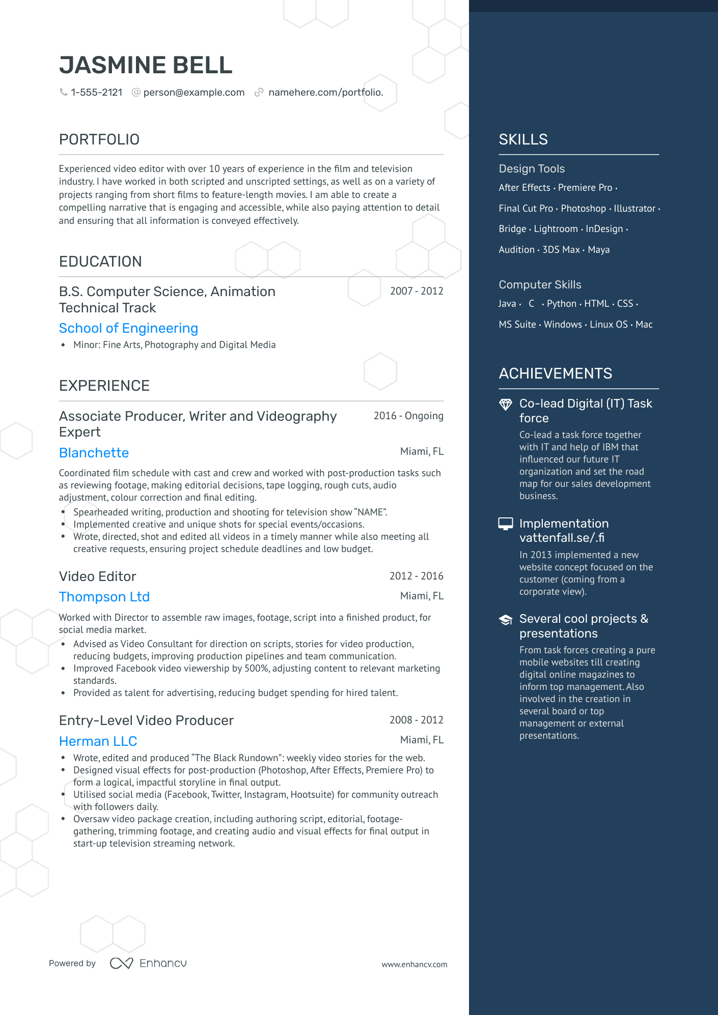 5 Video Editor Resume Examples & Guide for 2023