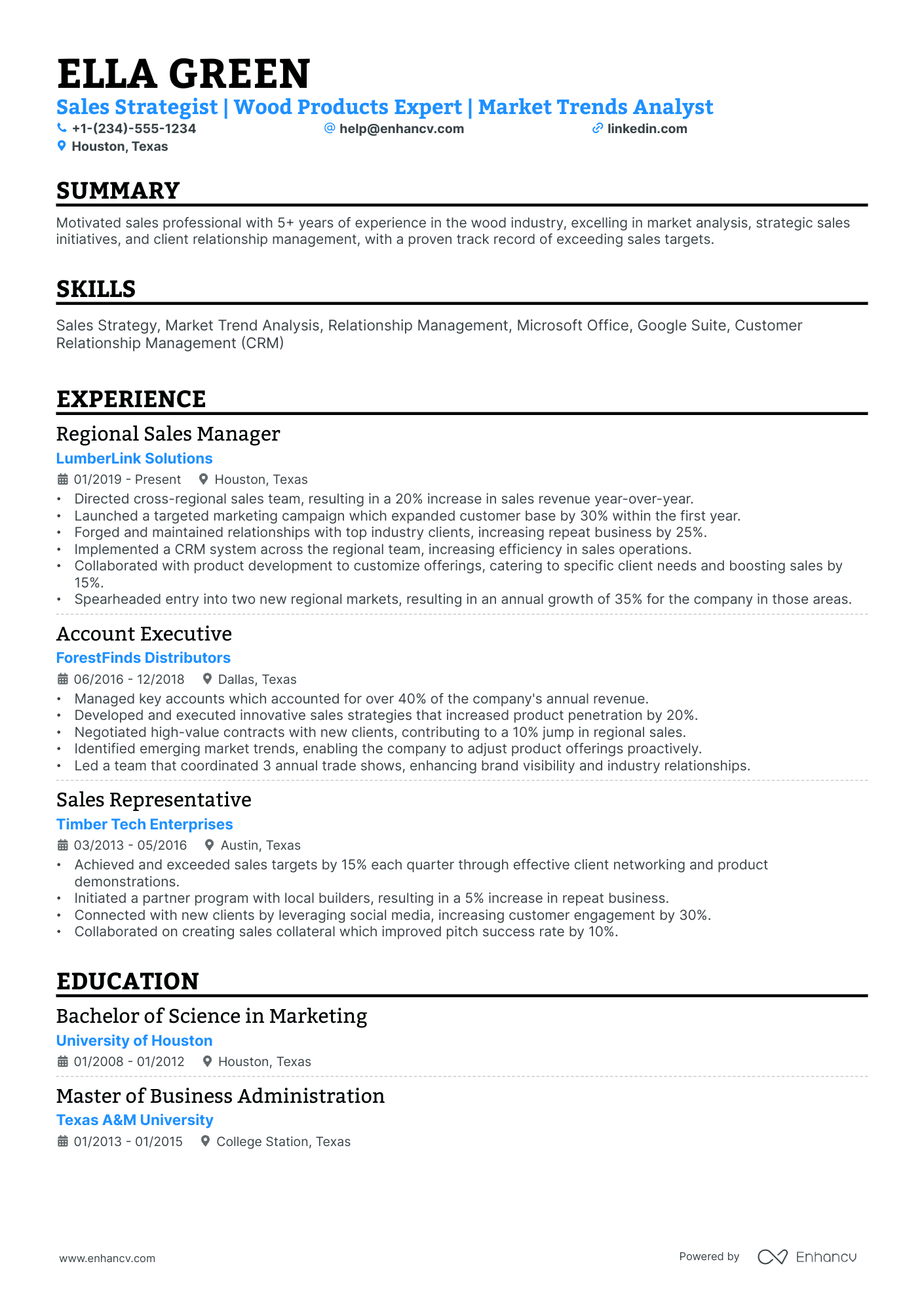 10 Sales And Marketing Executive Resume Examples & Guide for 2026