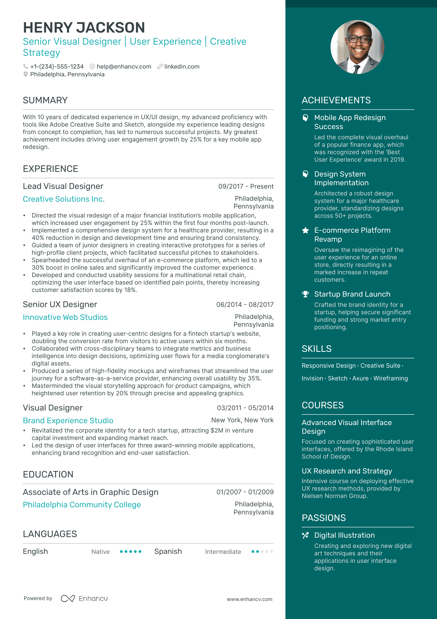 5 Visual Designer Resume Examples & Guide for 2024