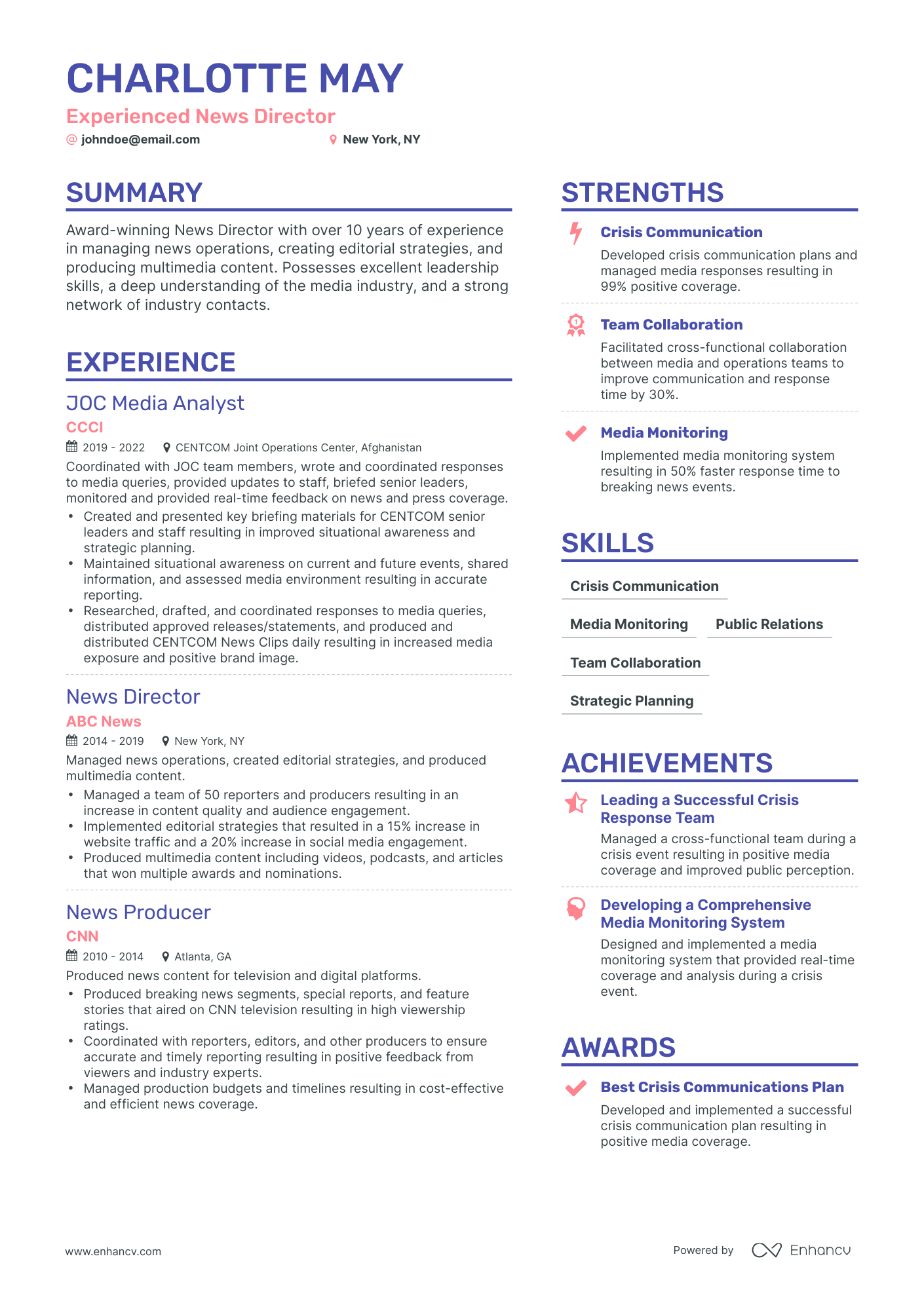 5 News Director Resume Examples & Guide for 2024