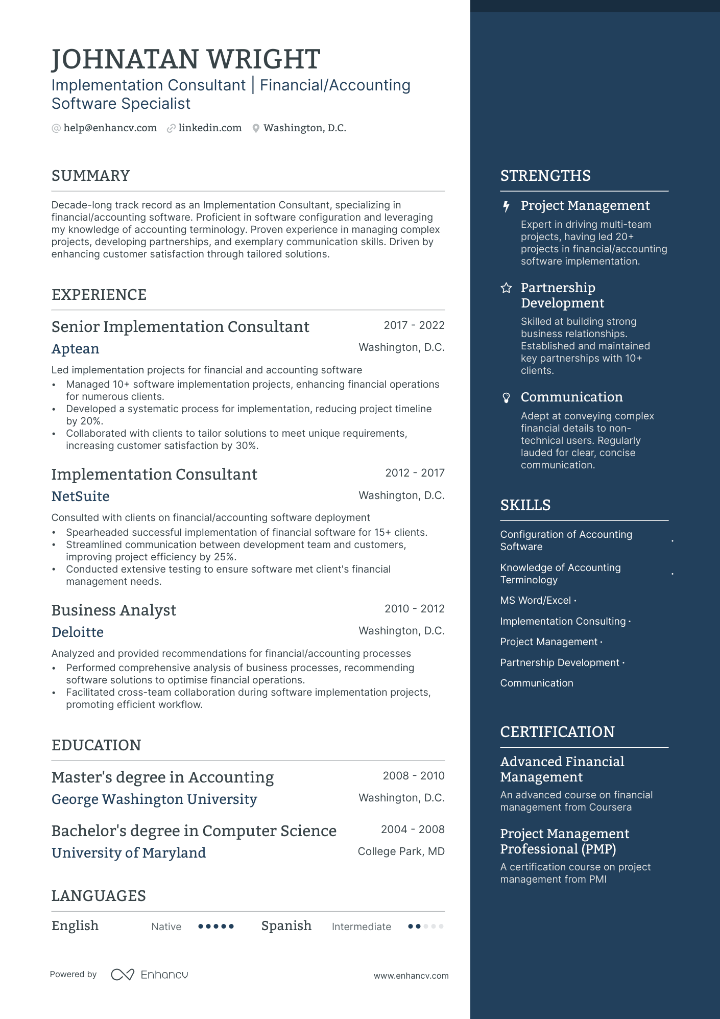 5 Implementation Consultant Resume Examples & Guide for 2024