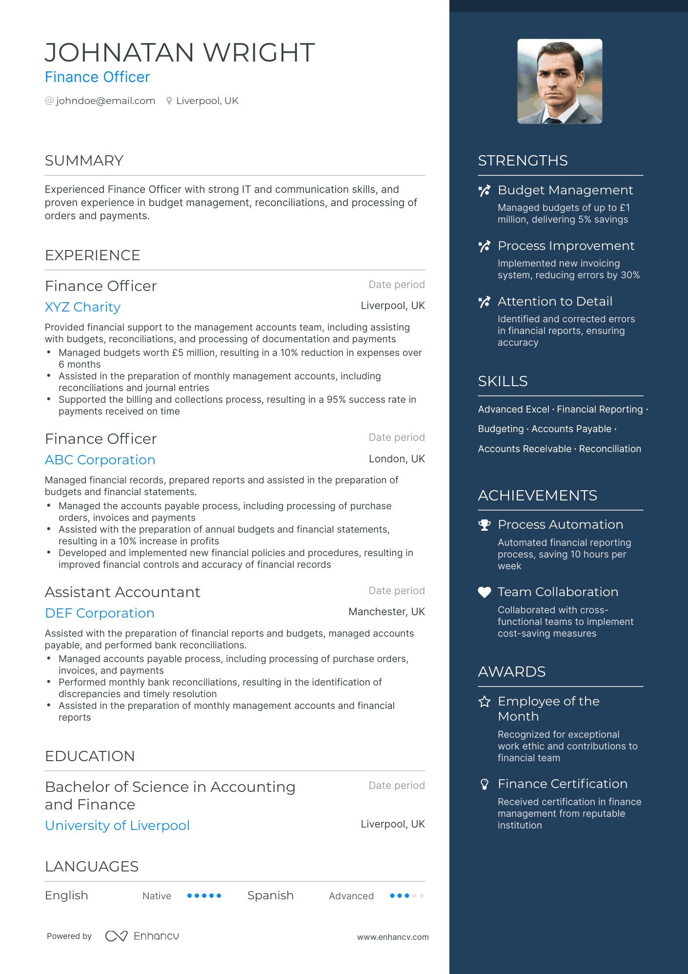 5 Finance Officer Resume Examples & Guide for 2024