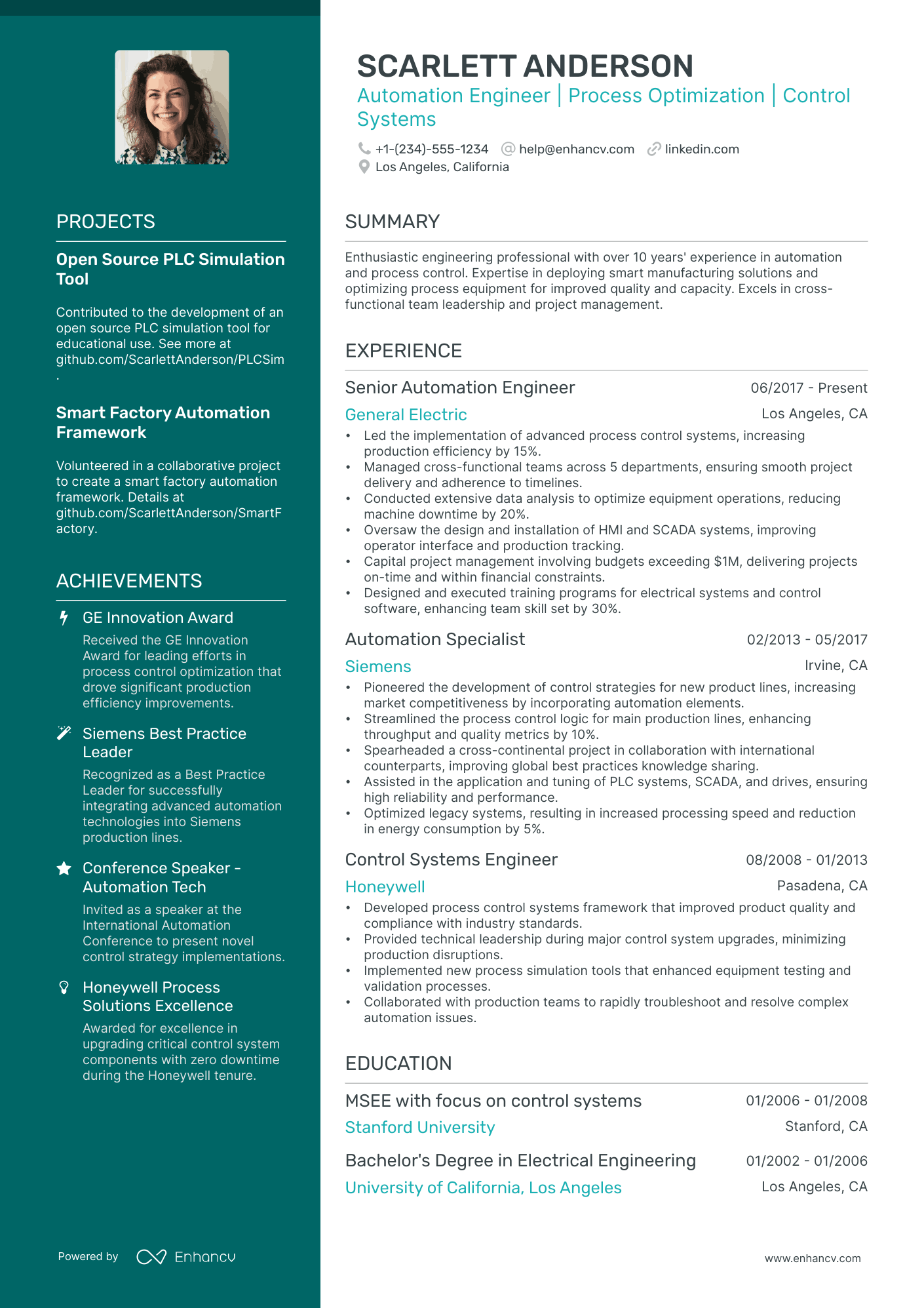 5 Control Systems Engineer Resume Examples & Guide for 2024