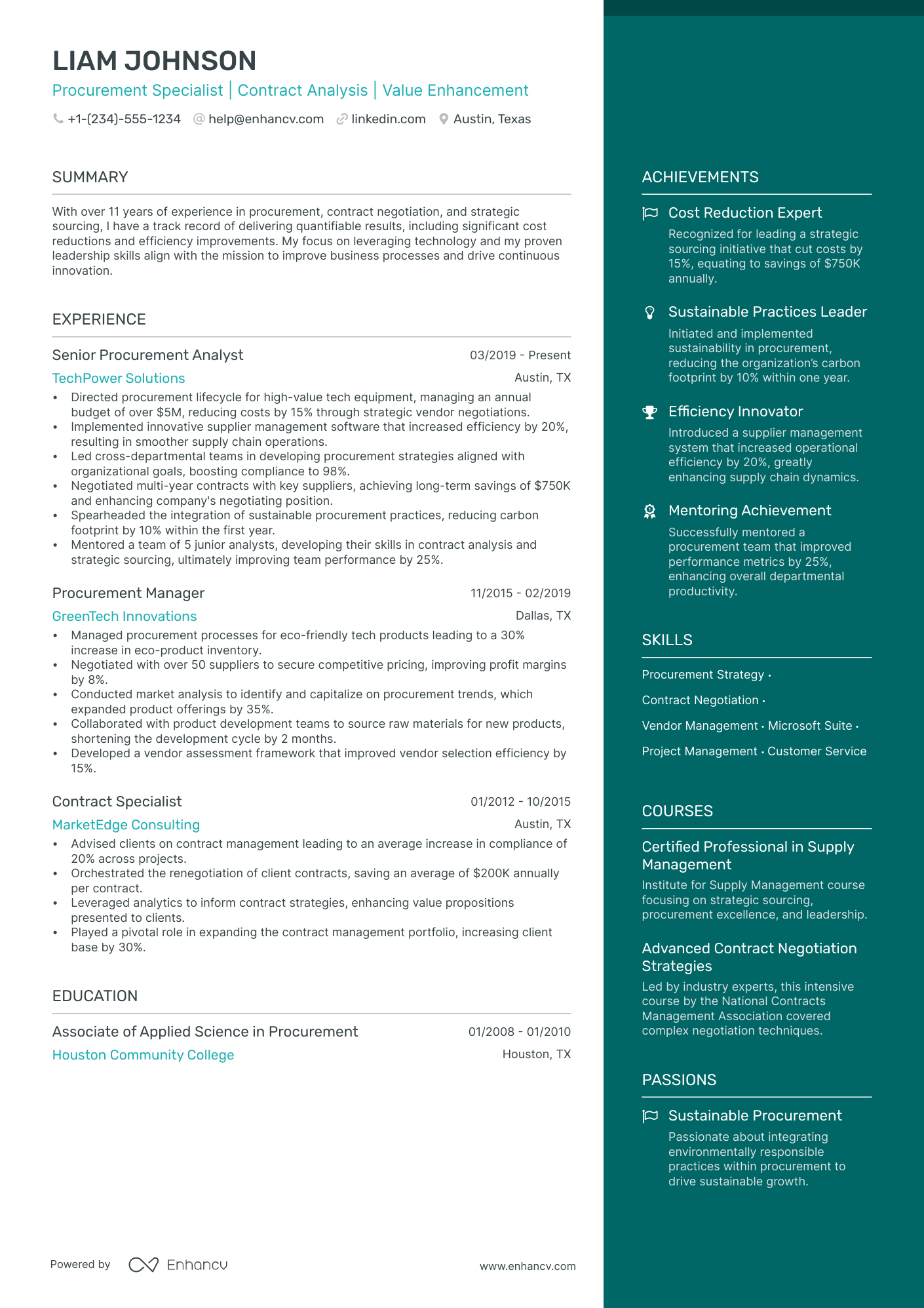 5 Contract Analyst Resume Examples & Guide for 2024