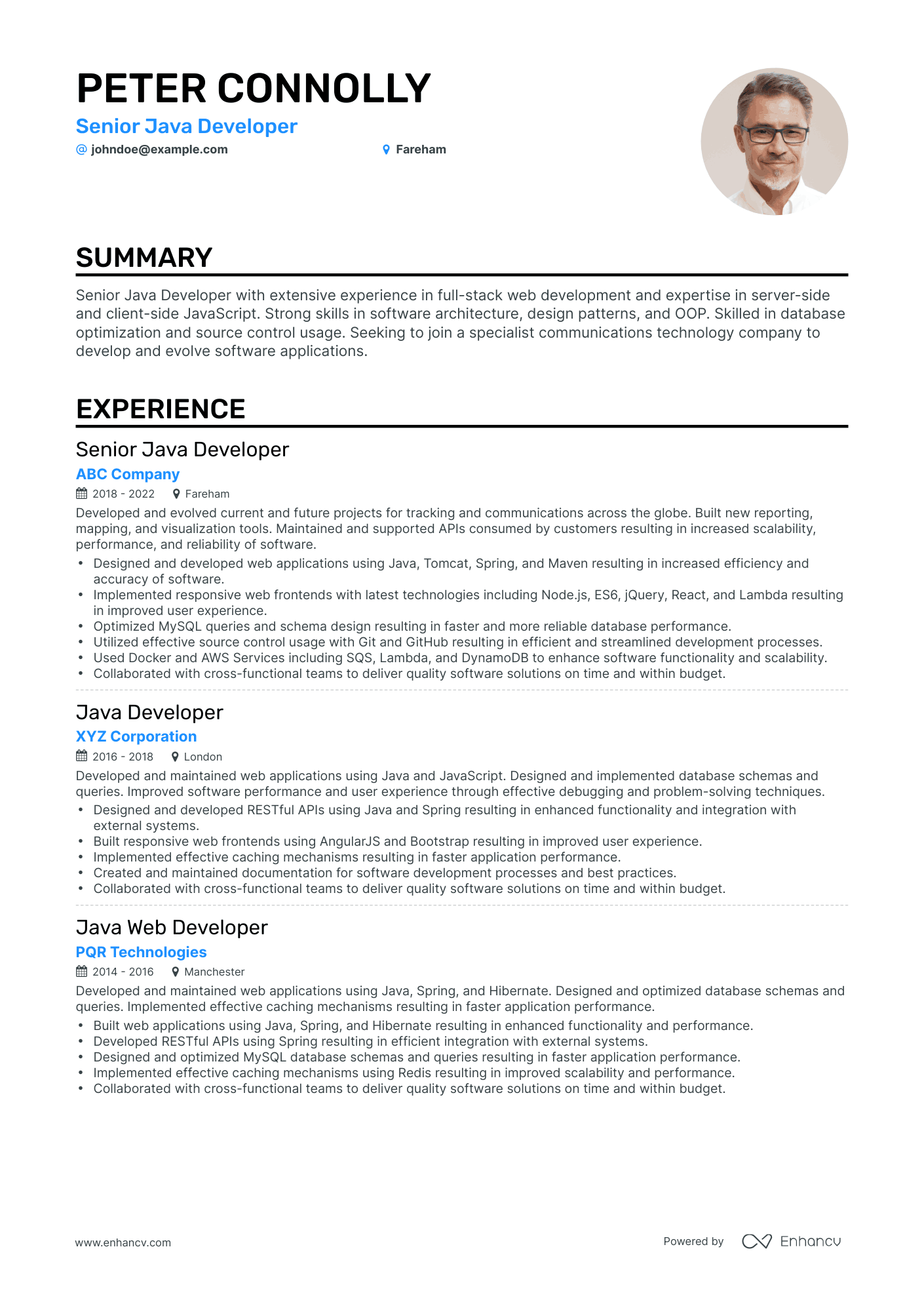 5 Java Web Developer Resume Examples & Guide for 2023
