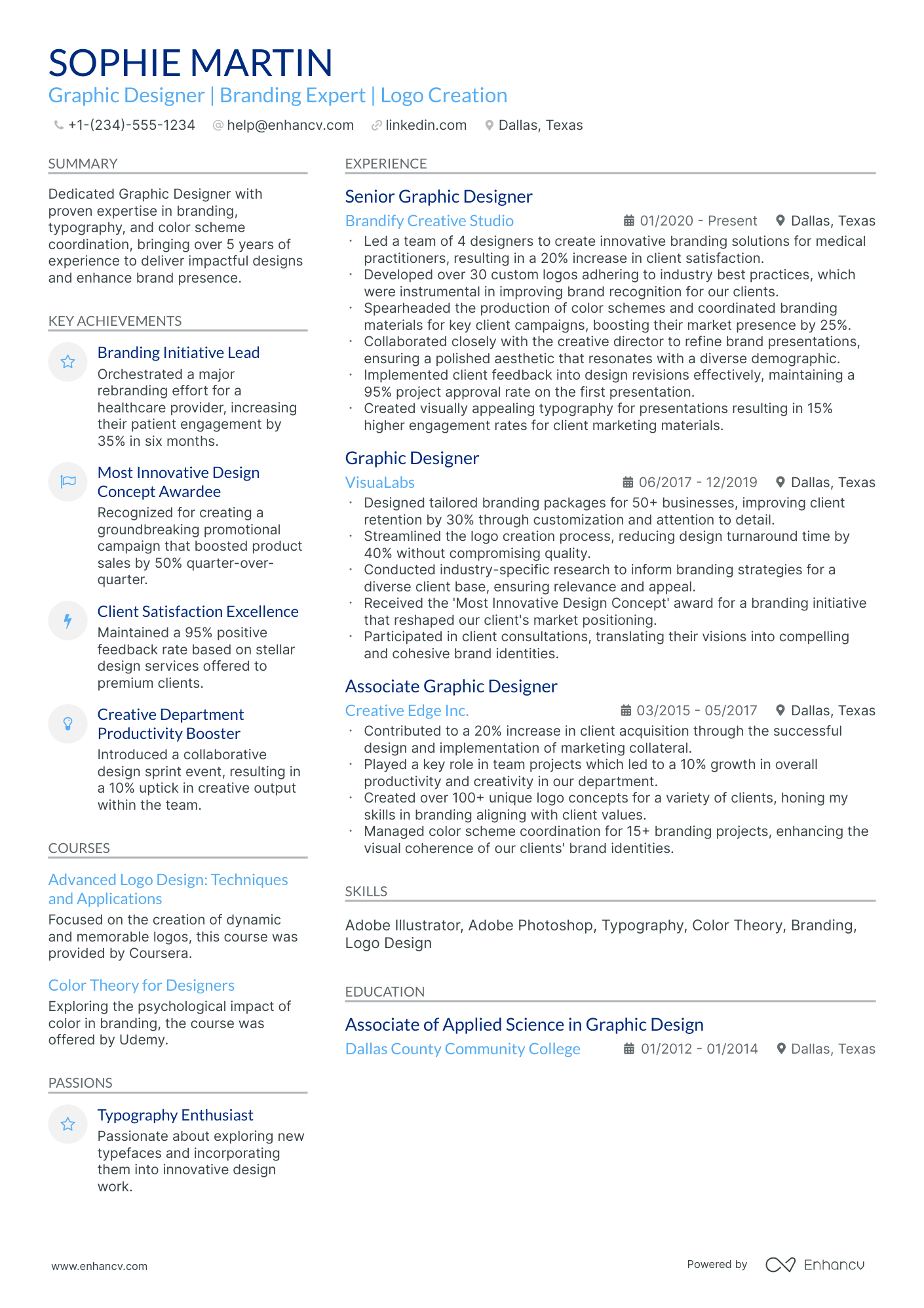 10 Logo Designer Resume Examples & Guide for 2026