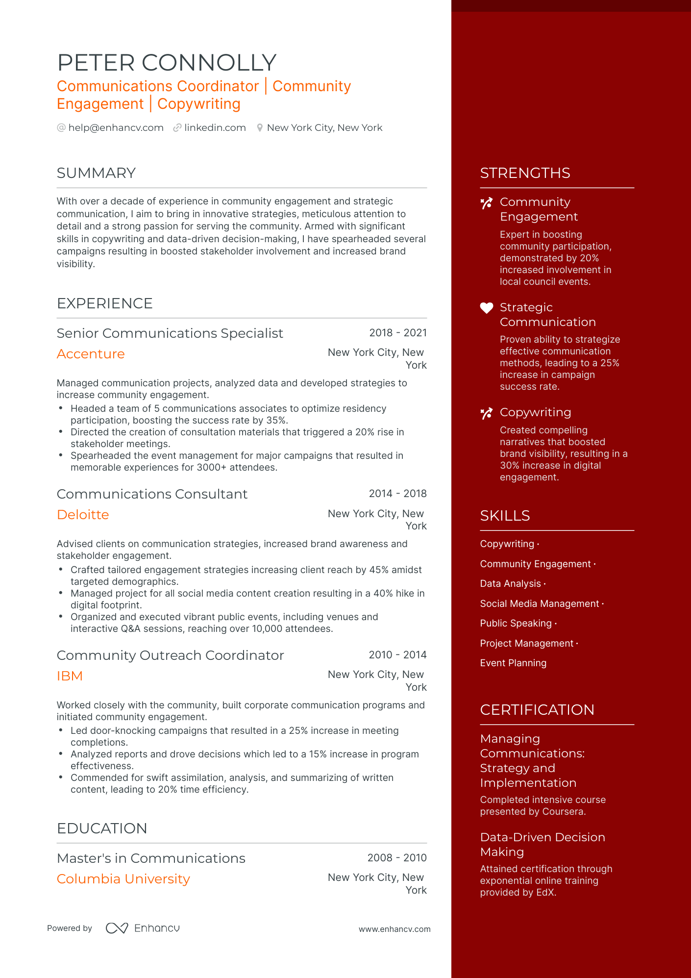 5 Communications Coordinator Resume Examples & Guide for 2024