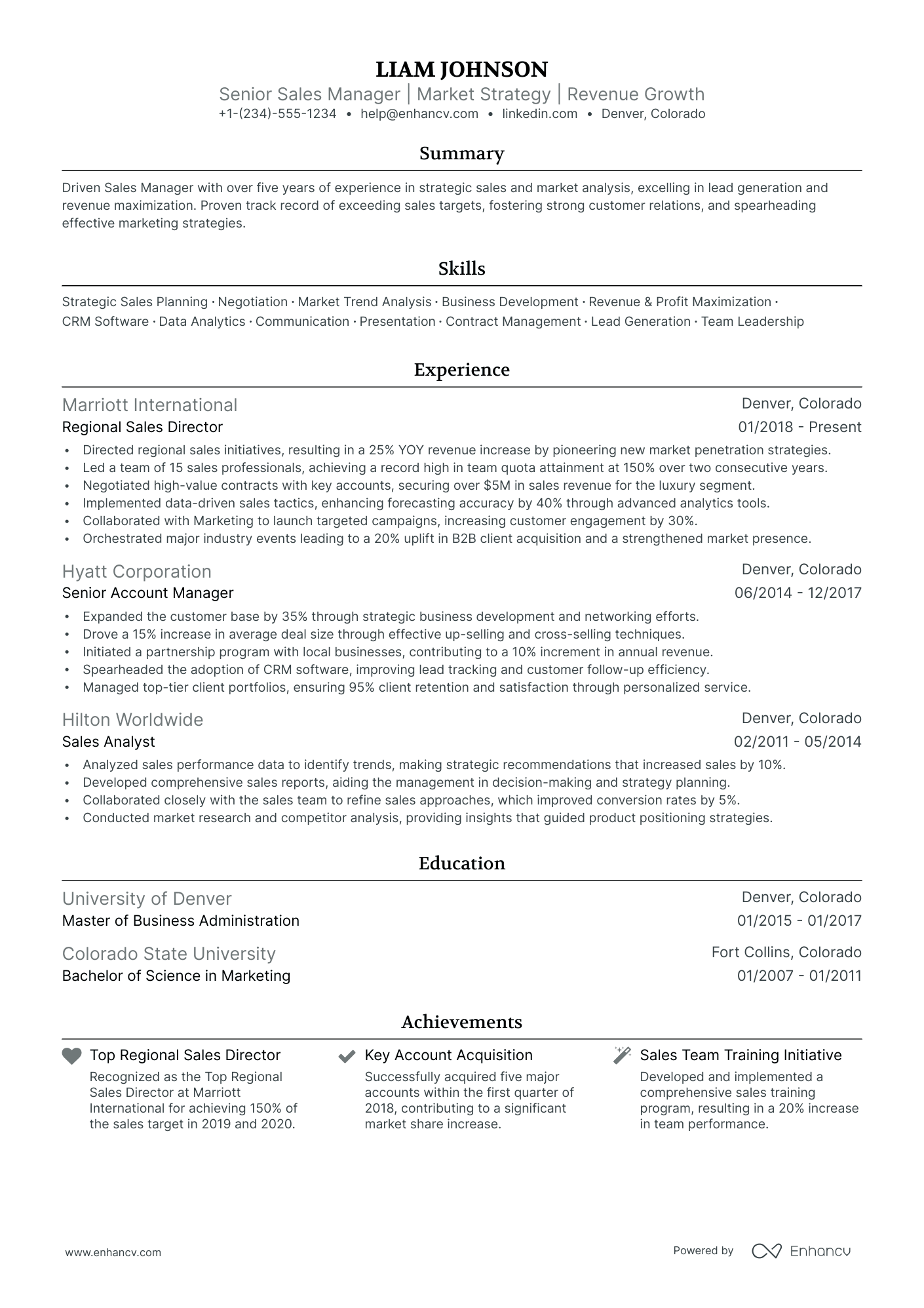 5 Corporate Sales Manager Resume Examples & Guide for 2024