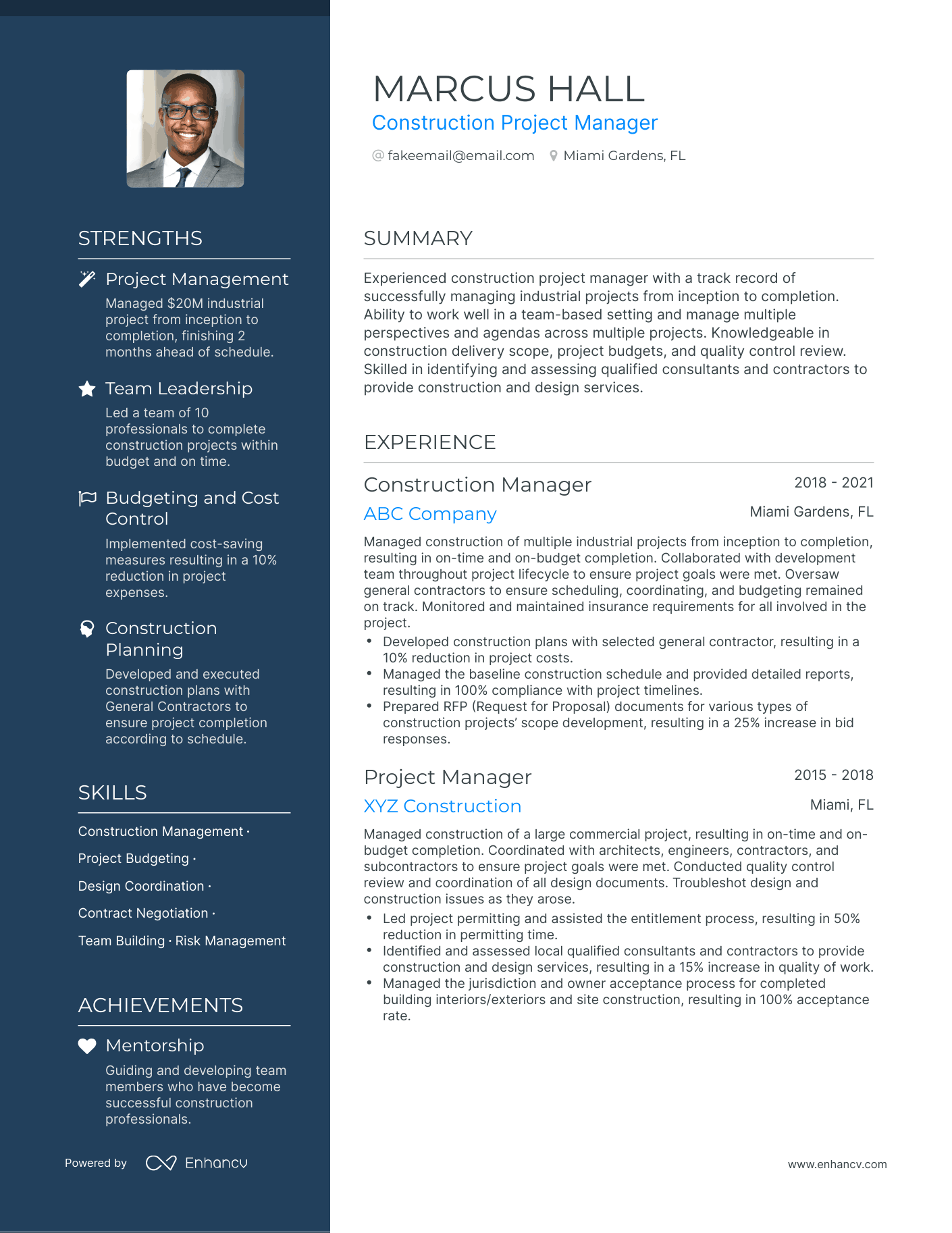 9 Construction Project Manager Resume Examples & Guide for 2023