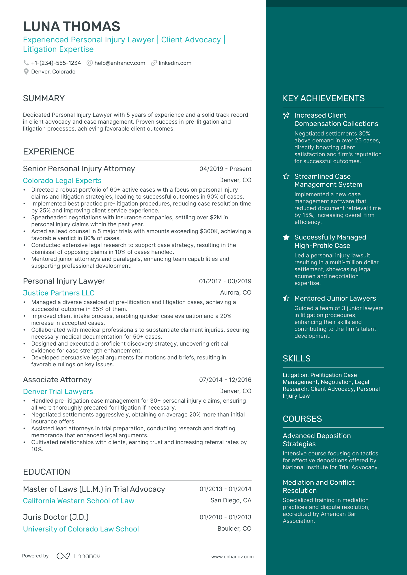 Litigation Resume Examples 10 Litigation Lawyer Resume Examples & Guide for 2026