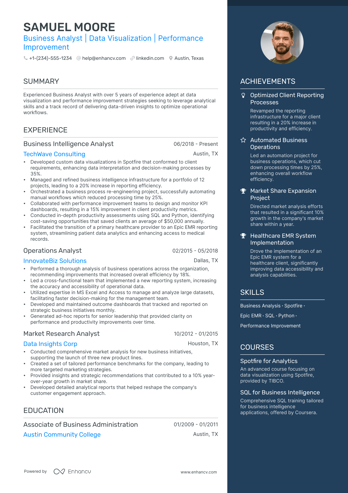 5 Business Development Analyst Resume Examples & Guide For 2024