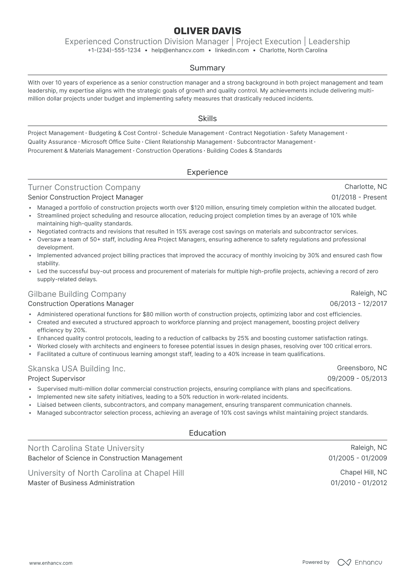 5 Division Manager Resume Examples & Guide for 2024